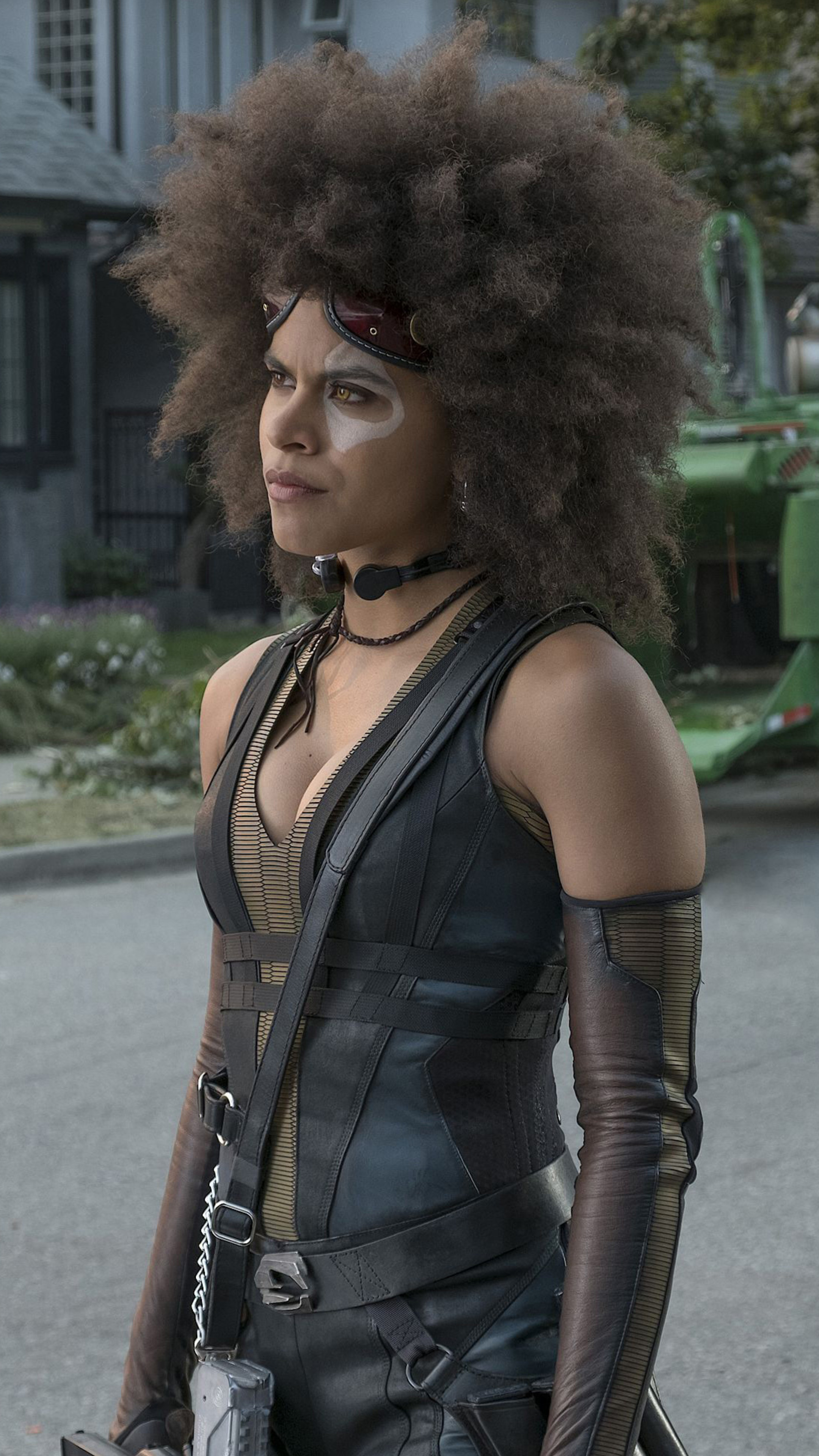 Zazie Beetz as Domino in Deadpool 2 movie, Sony Xperia X, HD wallpapers, 2160x3840 4K Phone