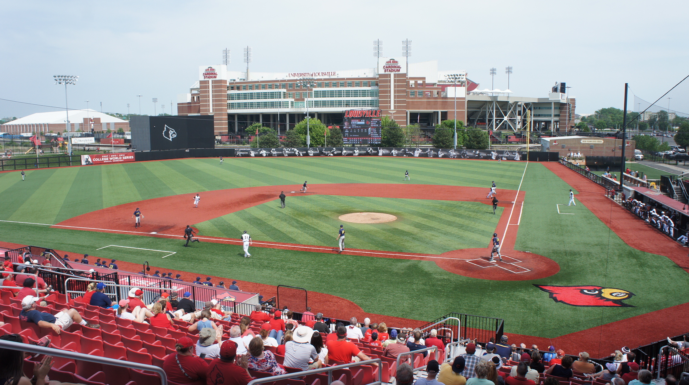Louisville travels, UL-Louisville baseball, game temporarily halted, bomb threat, 2290x1280 HD Desktop
