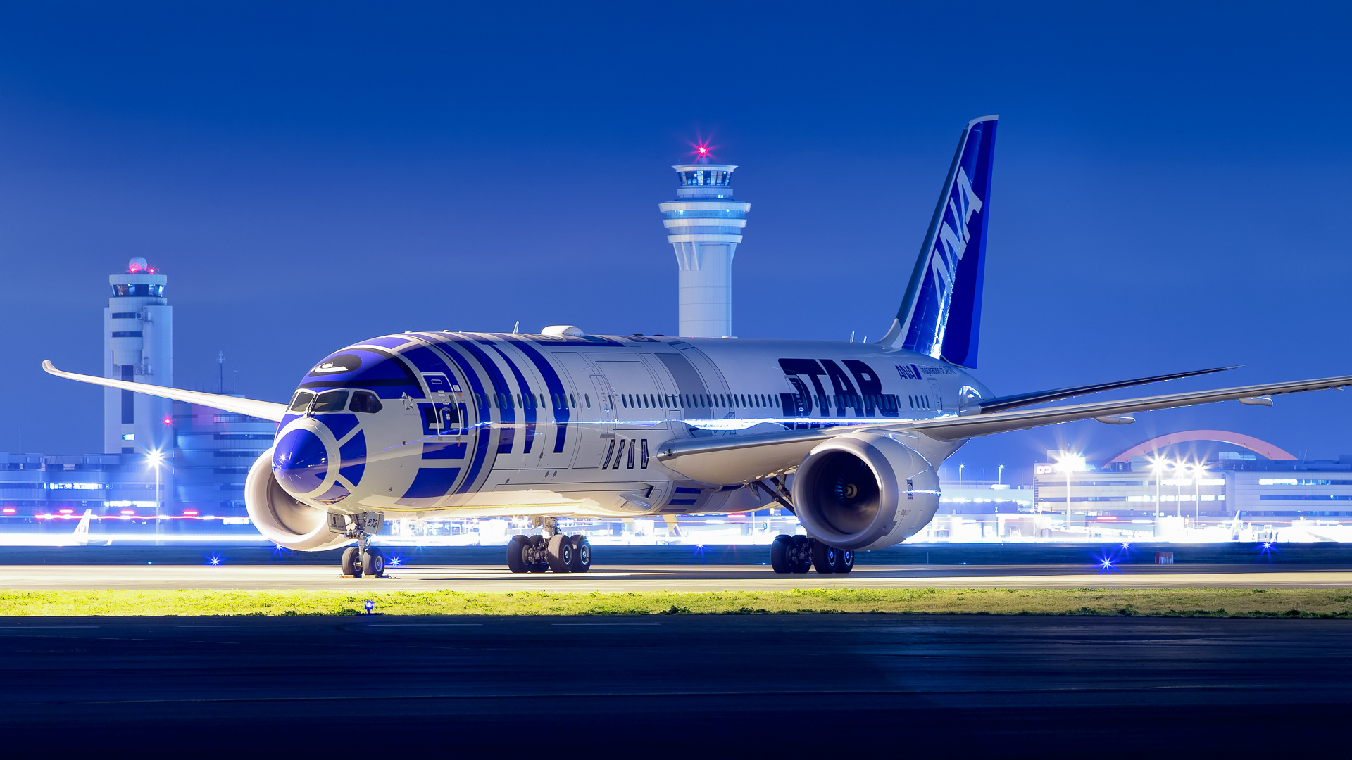 Haneda Airport, Travels, ANA Boeing 787-9, Star Wars livery, 1920x1080 Full HD Desktop