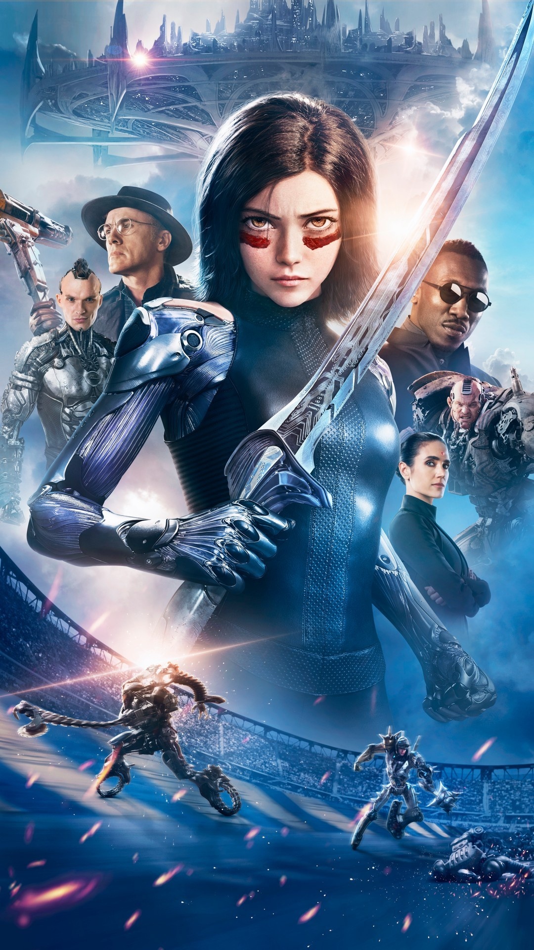 Alita: Battle Angel, Bigger version, Ralita Battle Angel, Epic artwork, 1080x1920 Full HD Phone