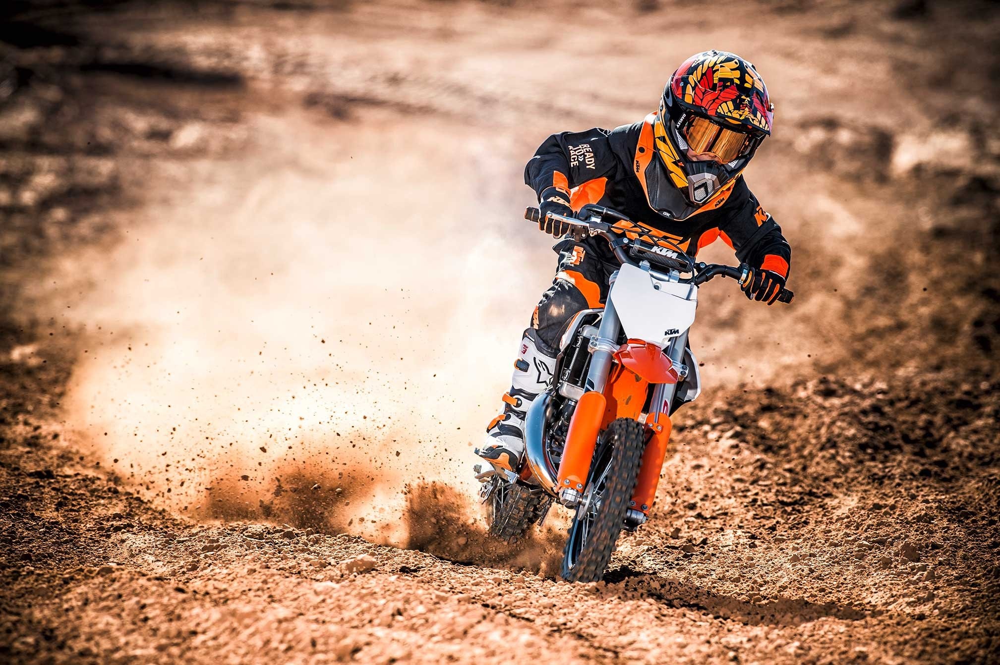 KTM 50 SX, Mini dirtbike, Motorbike, Motocross, 2020x1350 HD Desktop