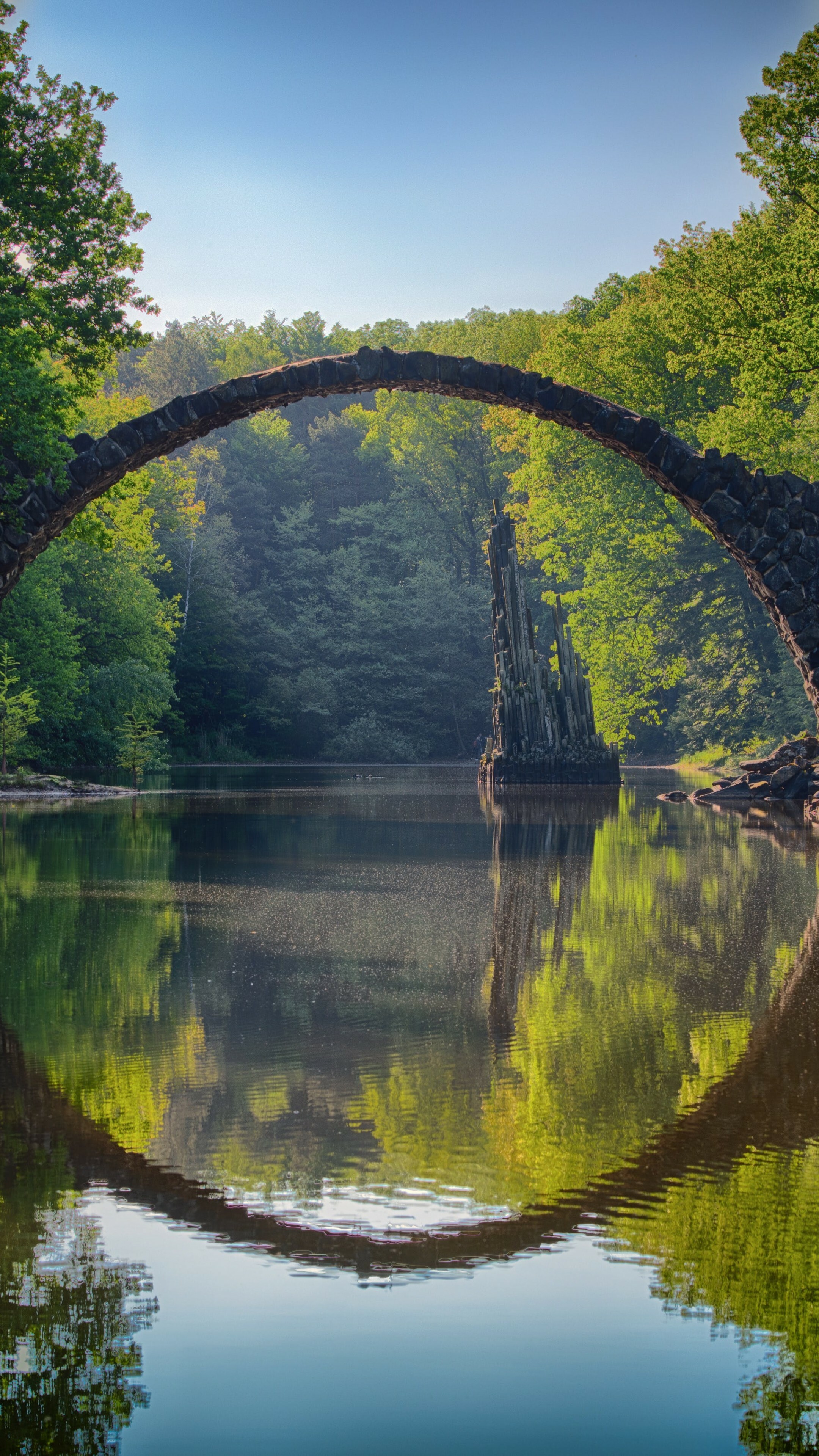 Rakotzbrcke, Devil's bridge, Germany travel, European destination, 2160x3840 4K Phone