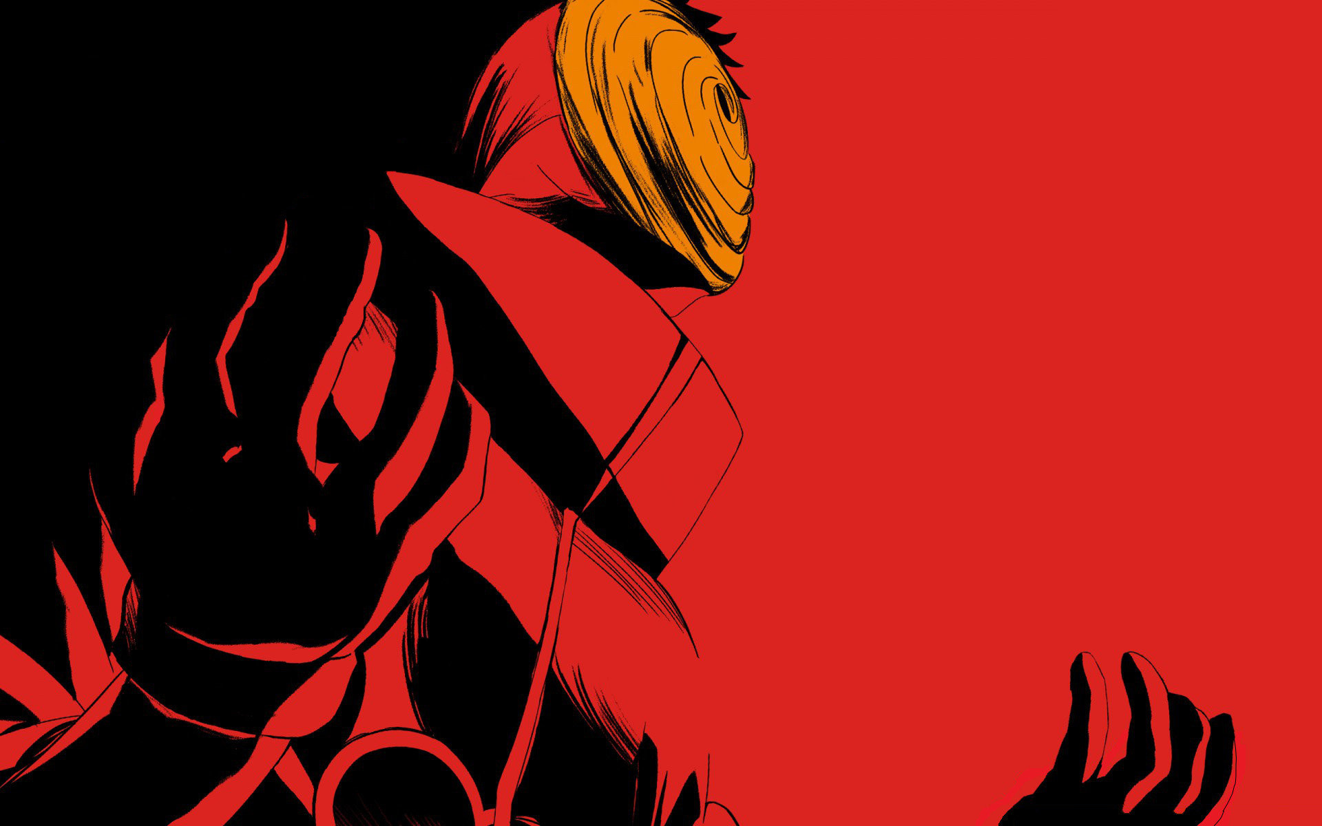 Obito Uchiha, Tobi spiral mask, Akatsuki cloak, HD Desktop wallpaper