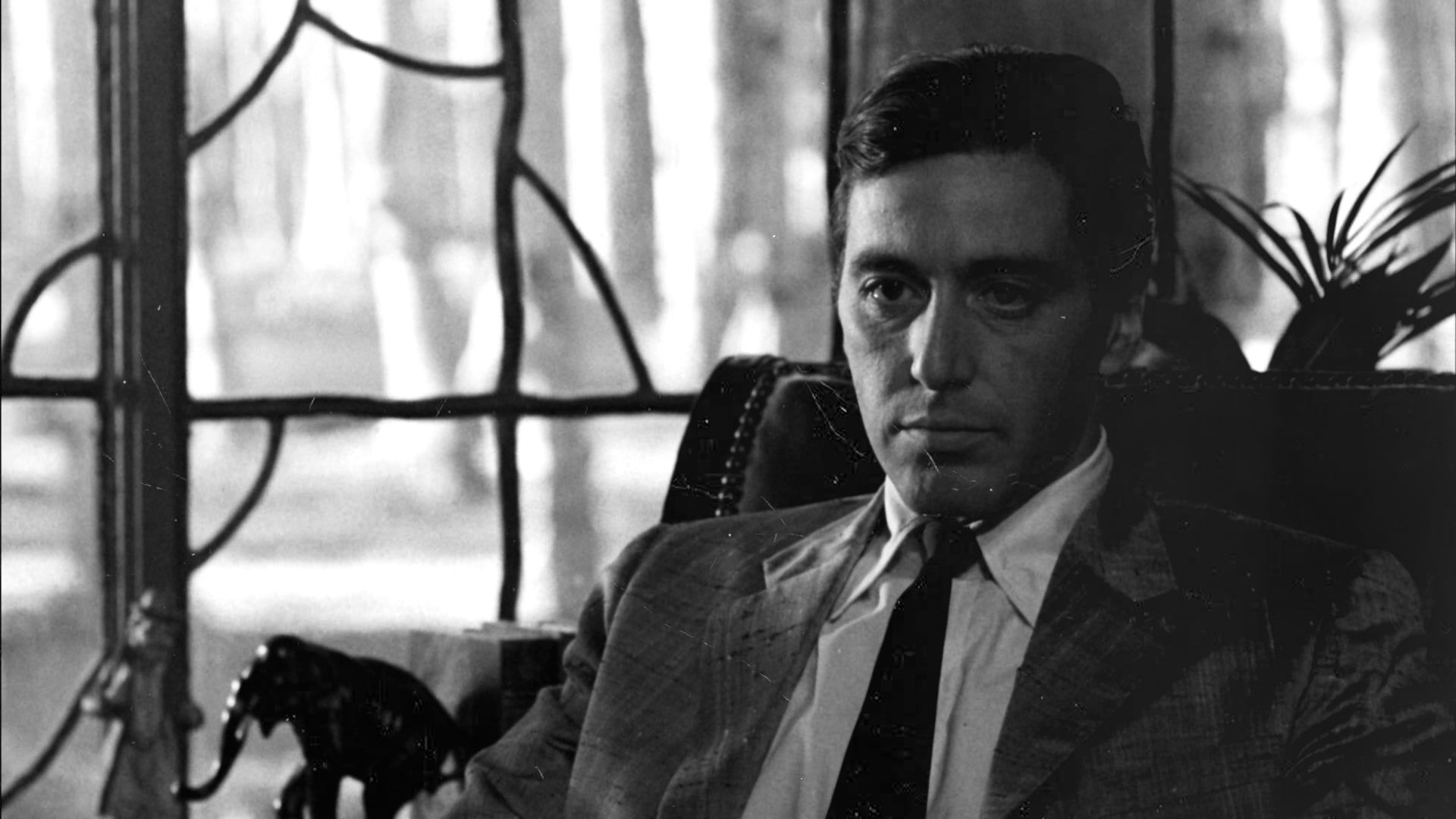 Al Pacino, Movies The Godfather, Monochrome, Entertainment movies, 1920x1080 Full HD Desktop