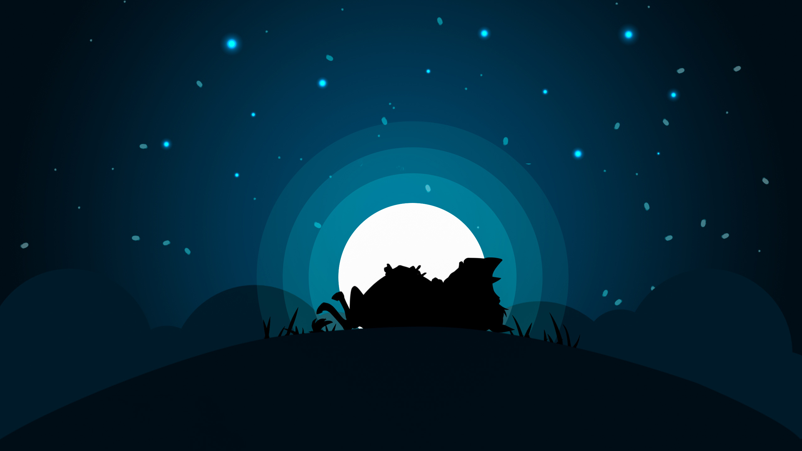 Timon and Pumbaa, TV series, Animation, Timon and Pumbaa silhouette, 2560x1440 HD Desktop