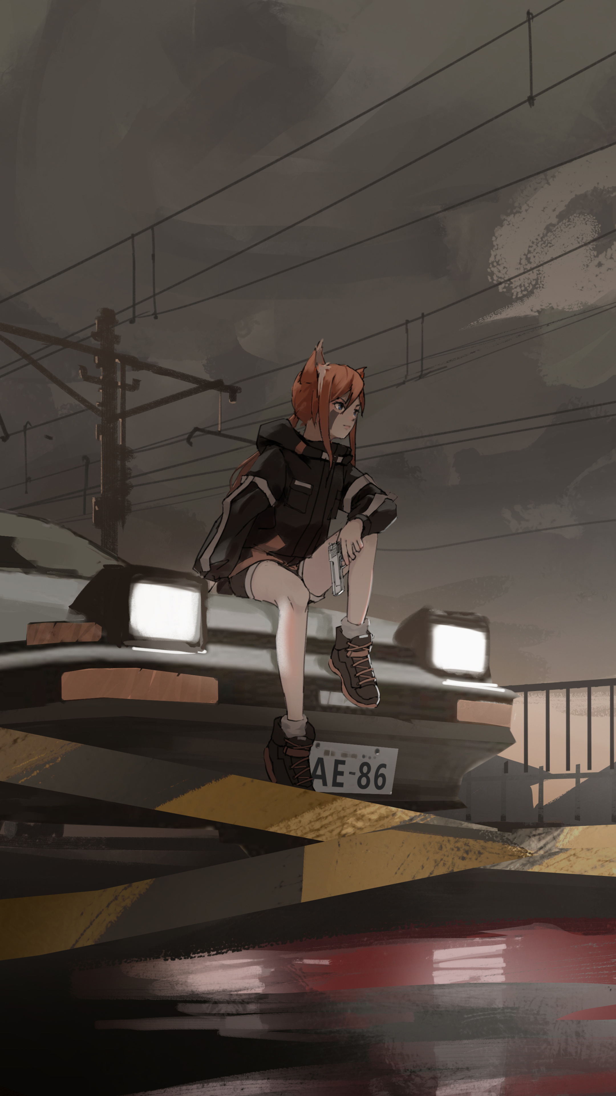 Anime, Girl, Train, Scene, Xperia, 2160x3840 4K Phone