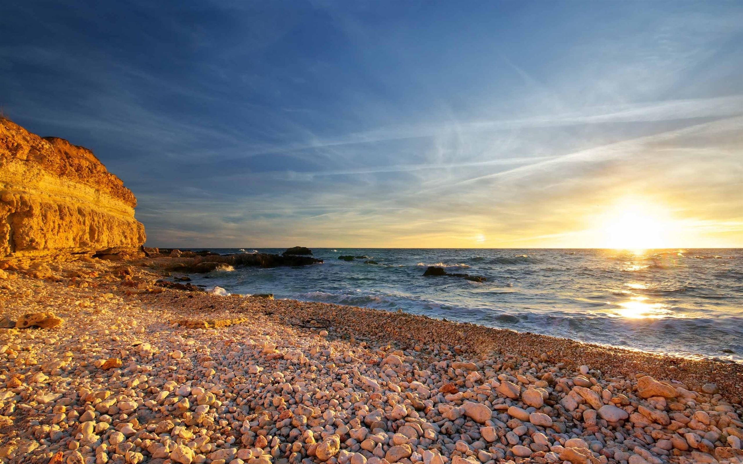 Beach, Stone Wallpaper, 2560x1600 HD Desktop