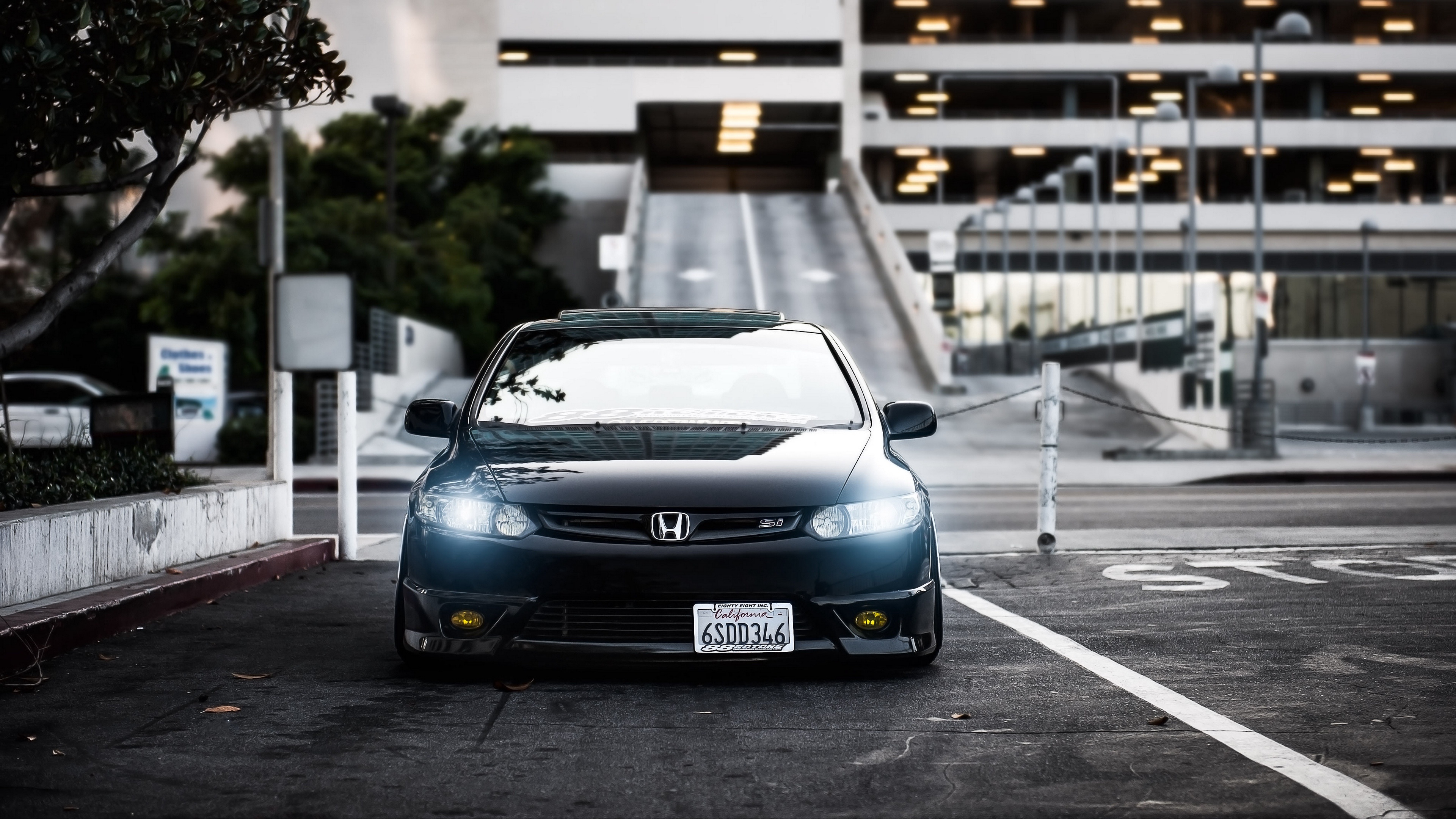 Monochrome, Honda Civic Wallpaper, 3840x2160 4K Desktop