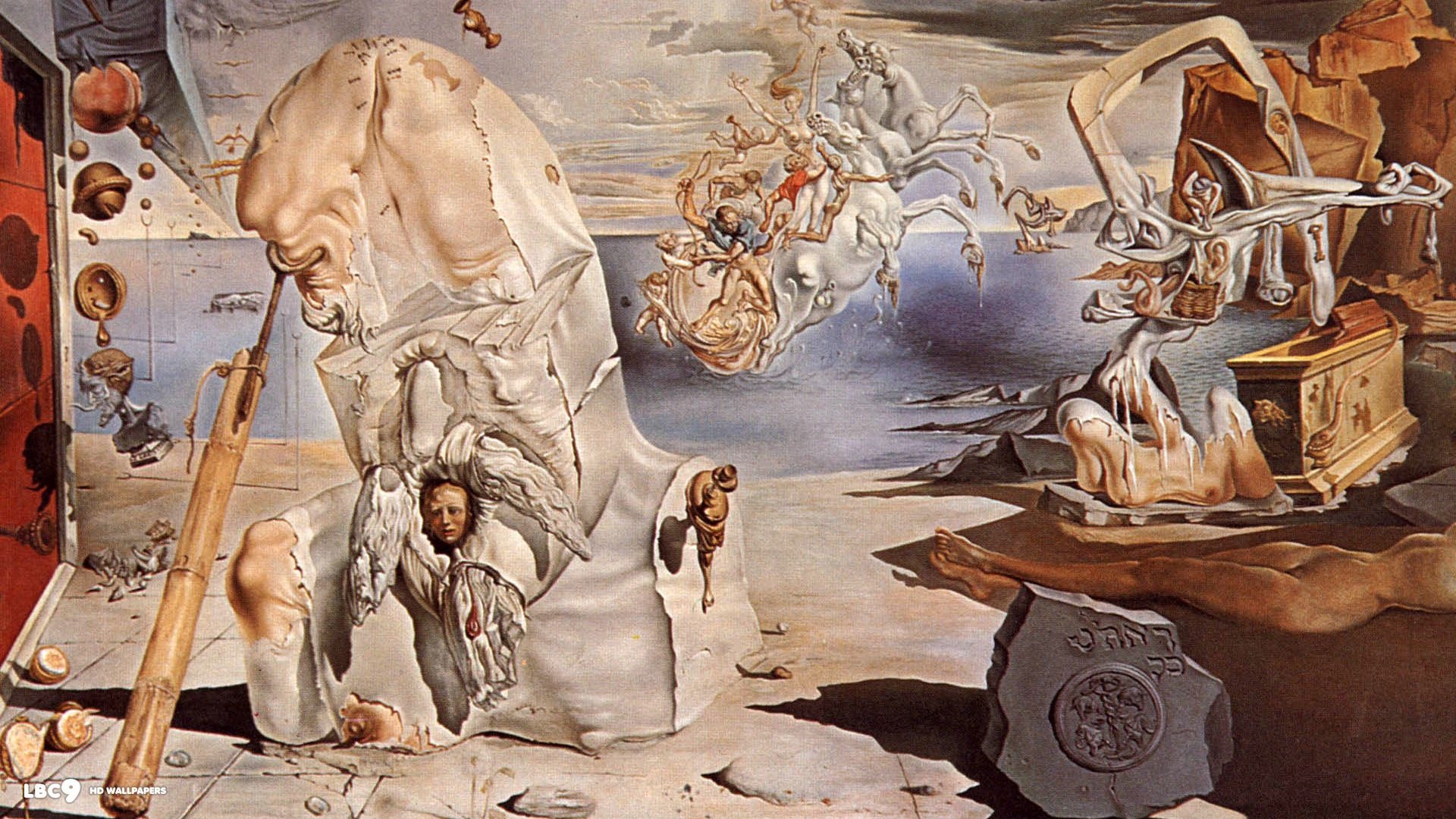 The Apotheosis of Homer, Salvador Dali Wallpaper, 1920x1080 Full HD Desktop