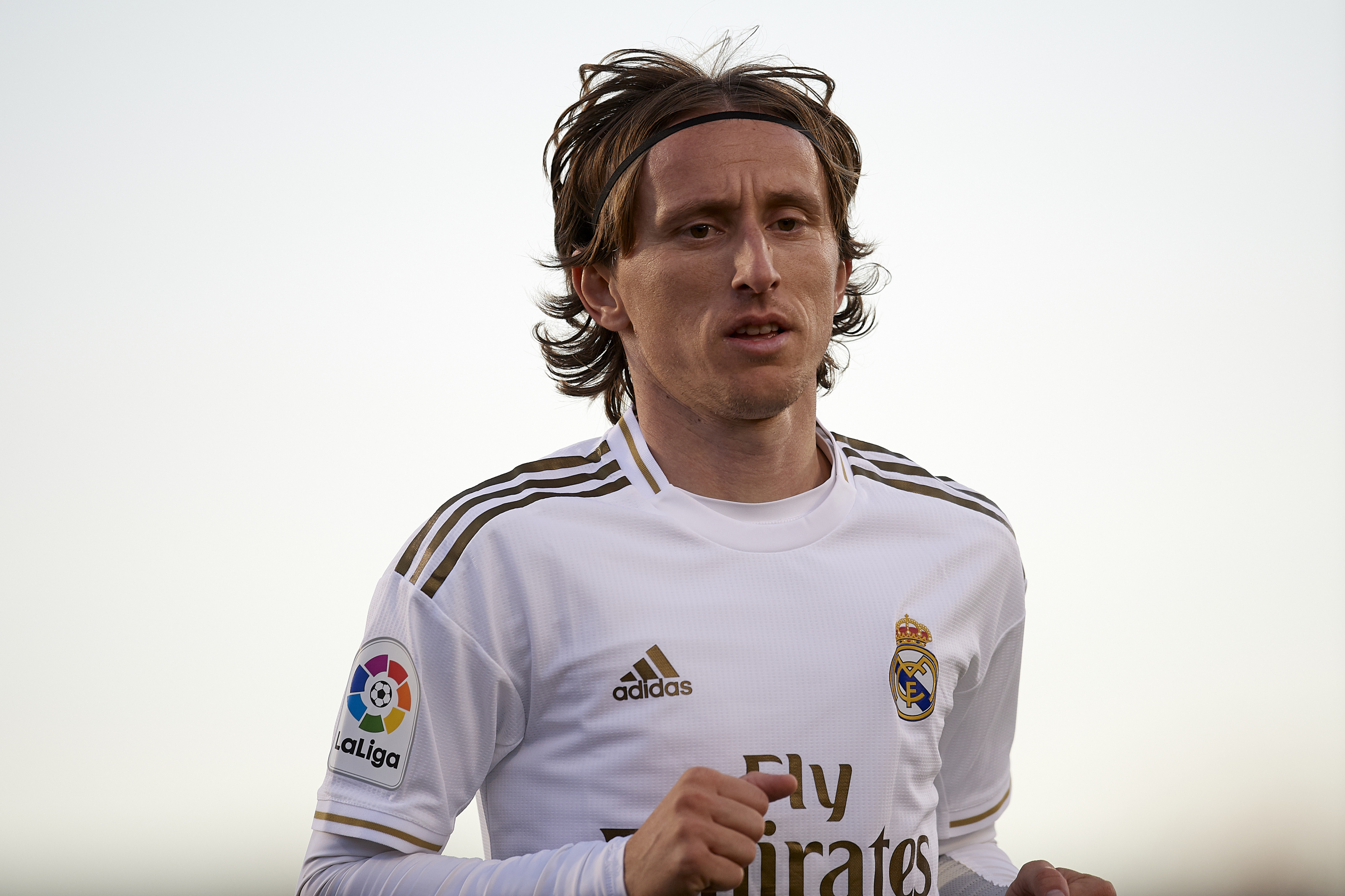 Luka Modric, Real Madrid home kit, LaLiga sleeve patch, HD Desktop wallpaper