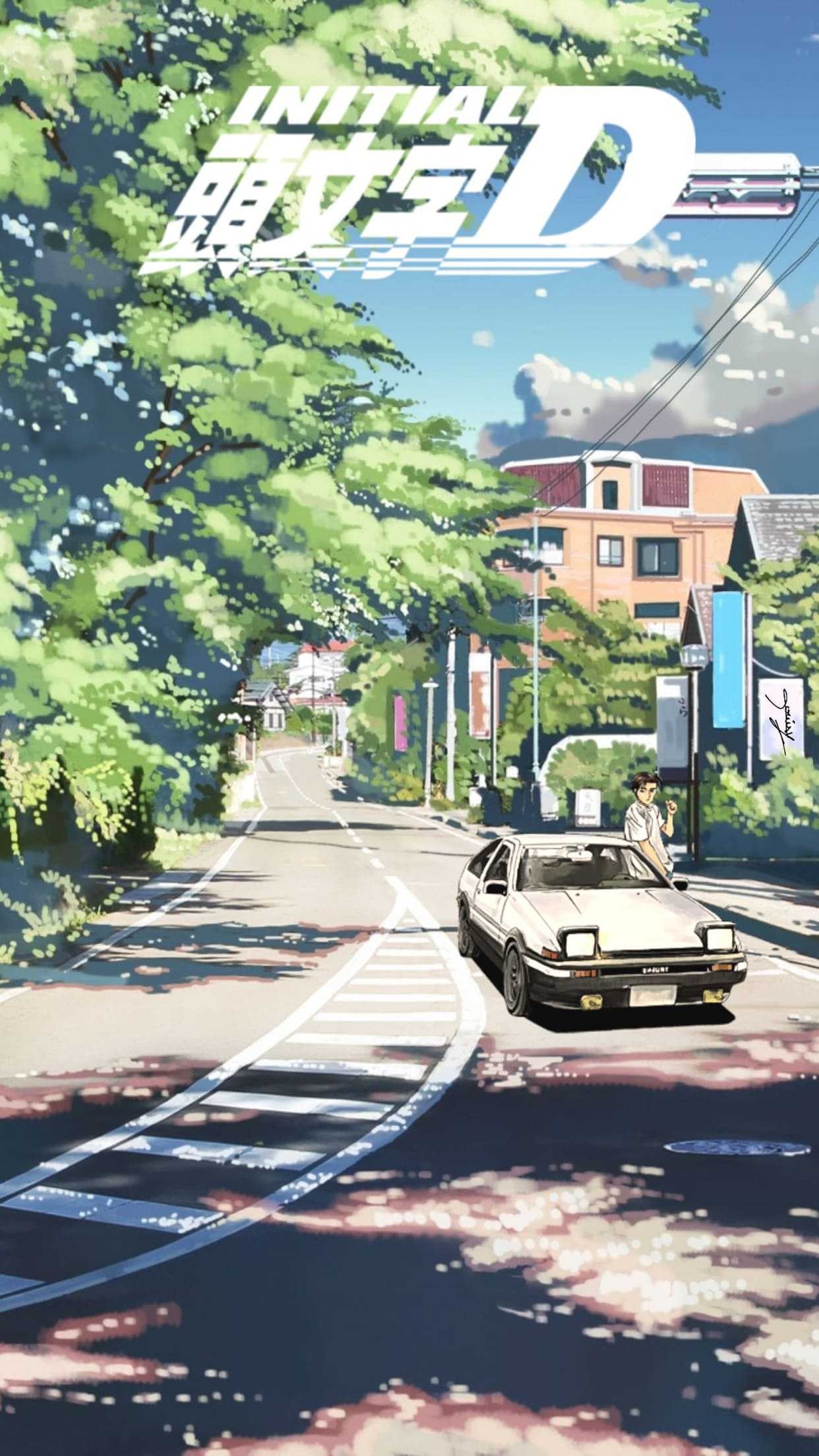 Initial D Anime, Initial D wallpaper, Visual impact, Racing culture, 1250x2210 HD Phone