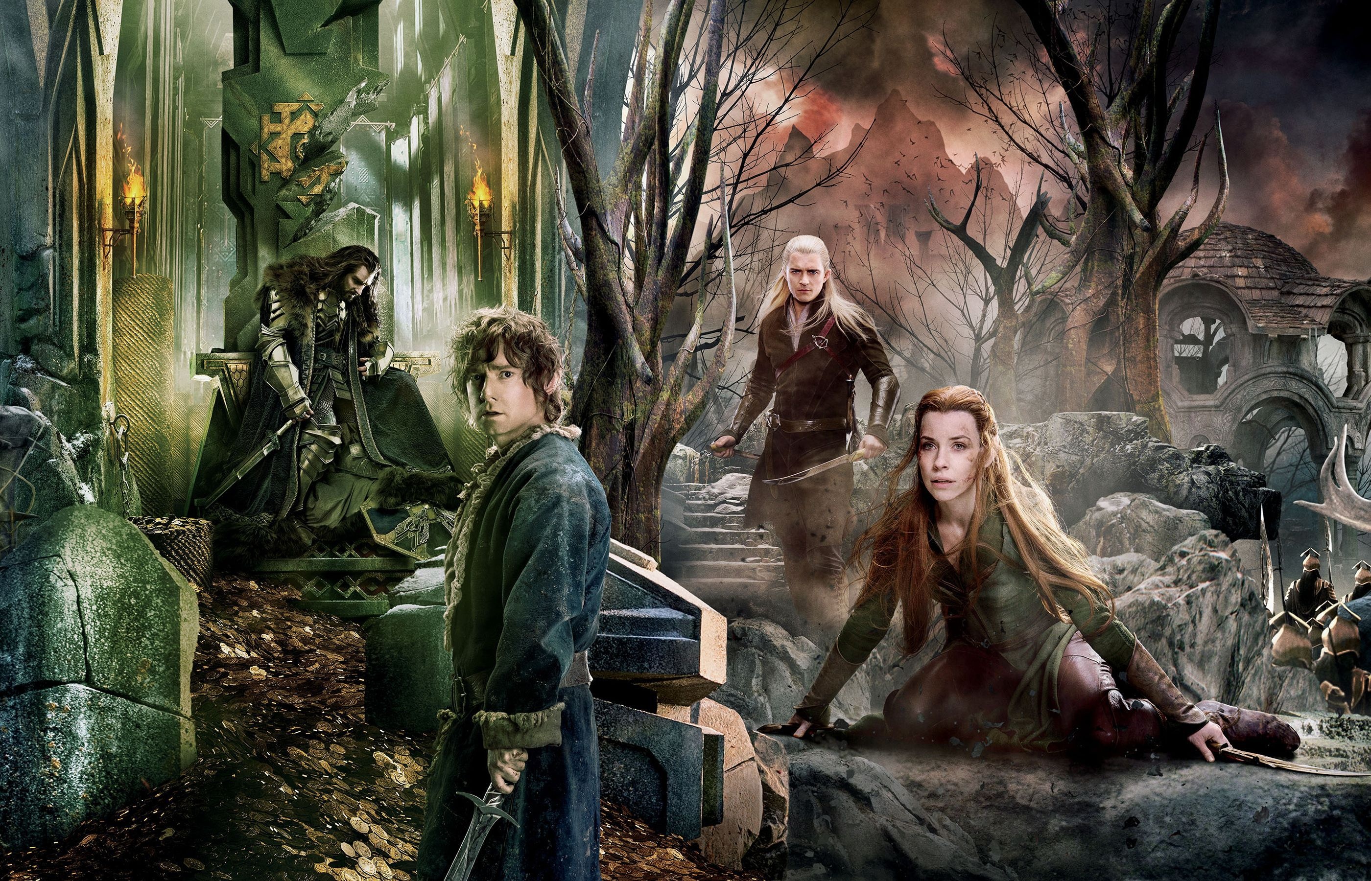 Tauriel, Movies, Elf warrior, Battle-ready, 2800x1800 HD Desktop