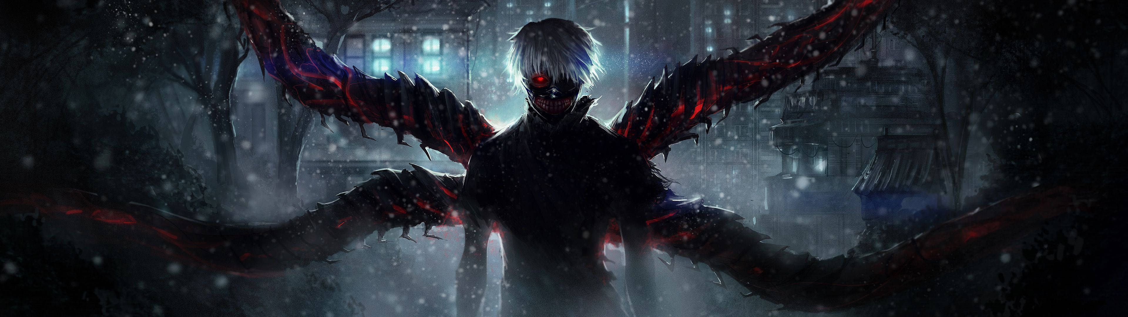 Tokyo Ghoul, PC Wallpaper, 3840x1080 Dual Screen Desktop