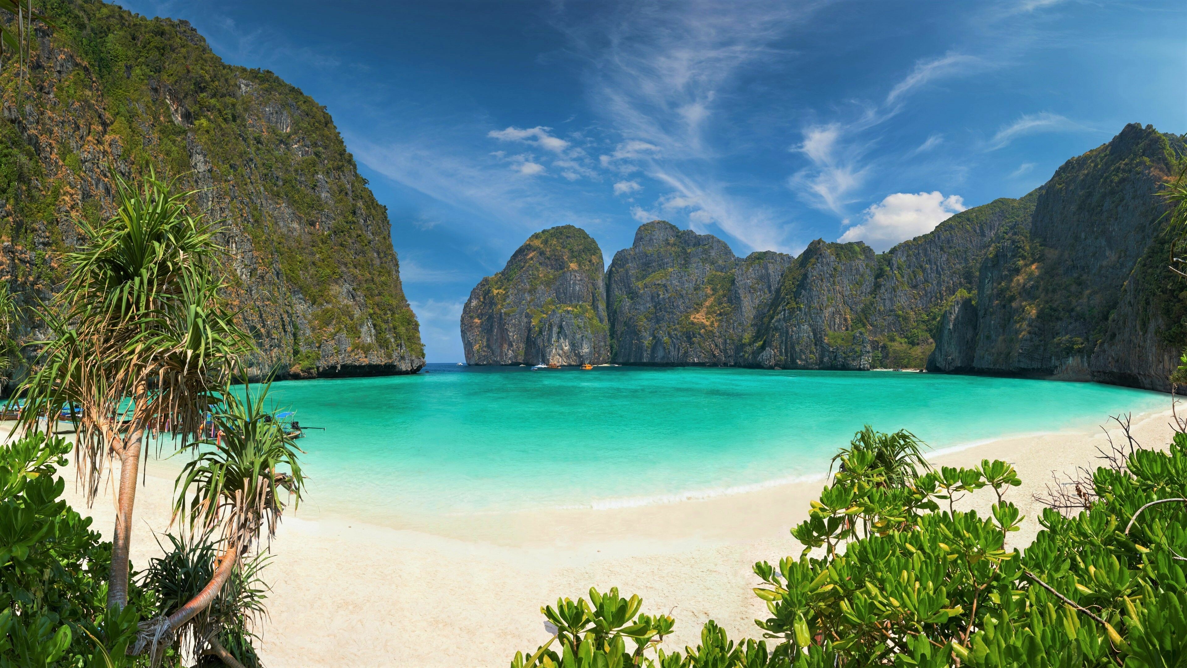 Maya Bay, Phi Phi Wallpaper, 3840x2160 4K Desktop