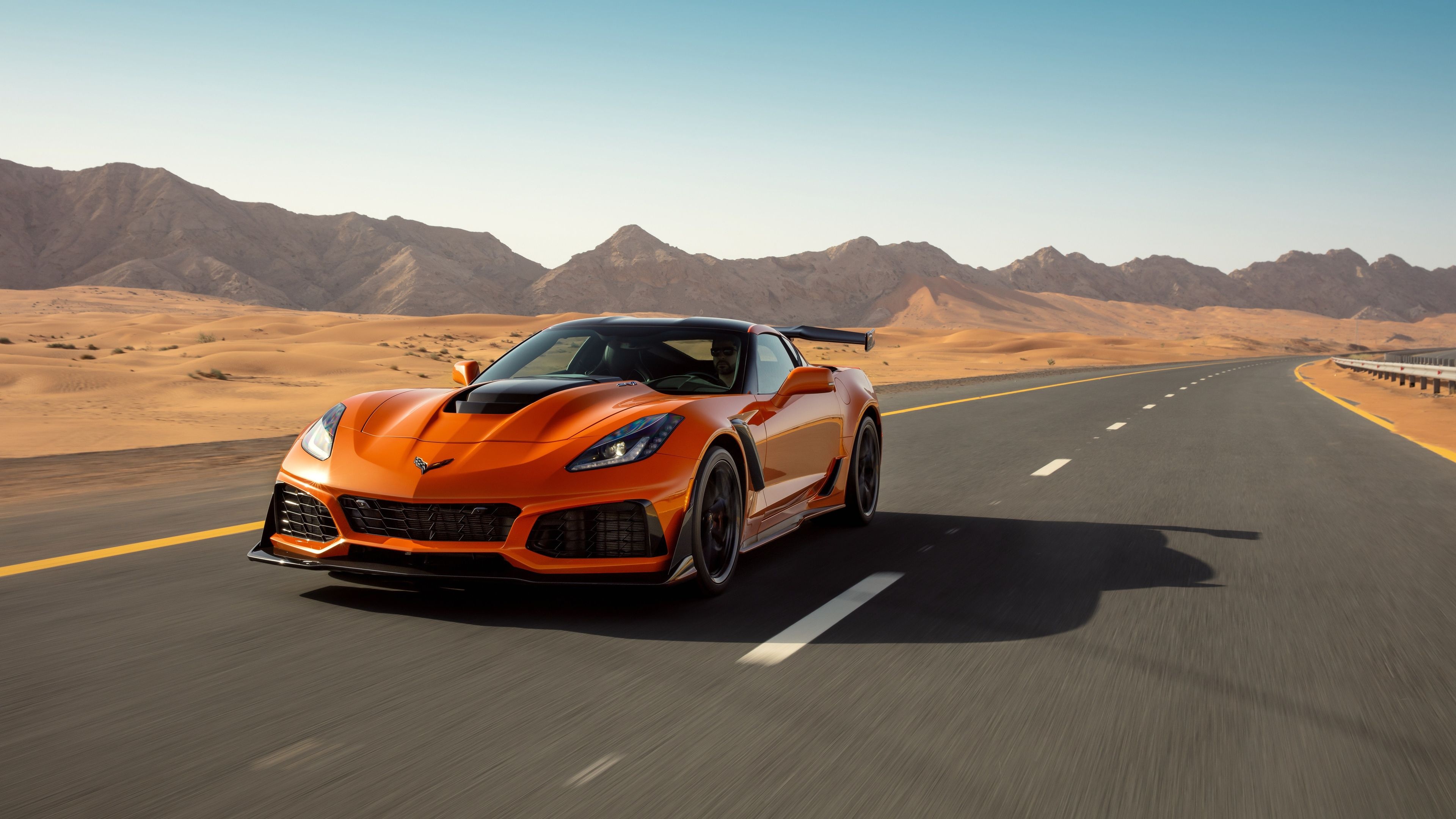 Chevrolet Corvette, ZR1 2019 front view, Supercar power, Corvette excellence, 3840x2160 4K Desktop