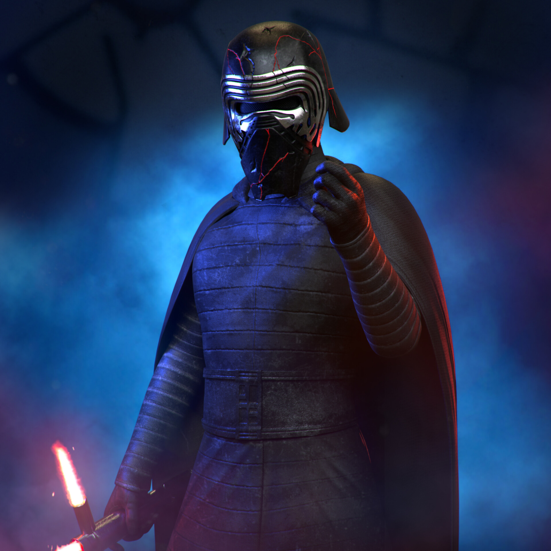 Supreme Leader Kylo Ren, Artstation, Concept Art, Star Wars, 1920x1920 HD Phone