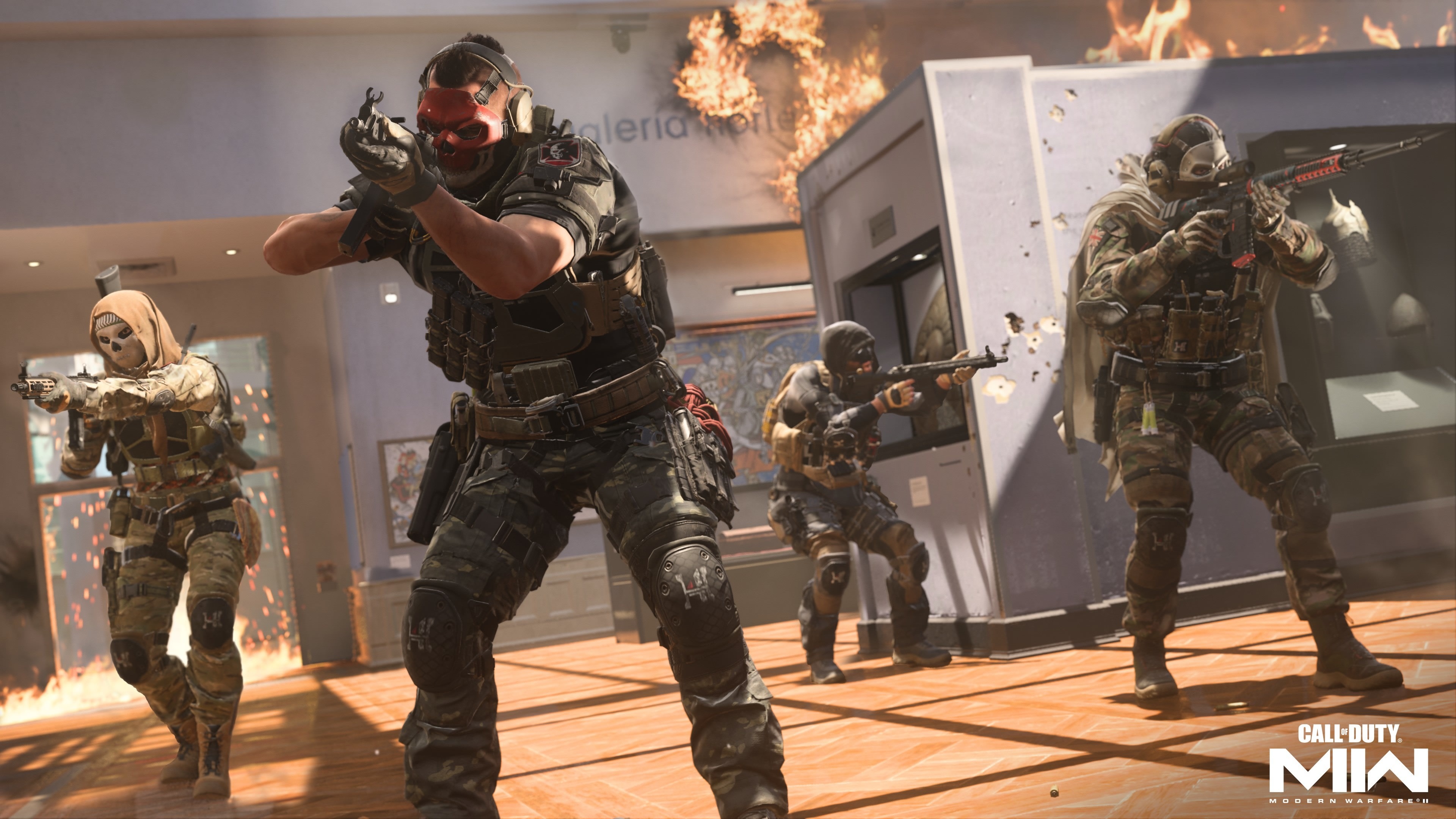 Red Team 141 Operators, Simon Ghost Riley, John Soap MacTavish, Call of Duty Modern Warfare II, 4K Desktop wallpaper
