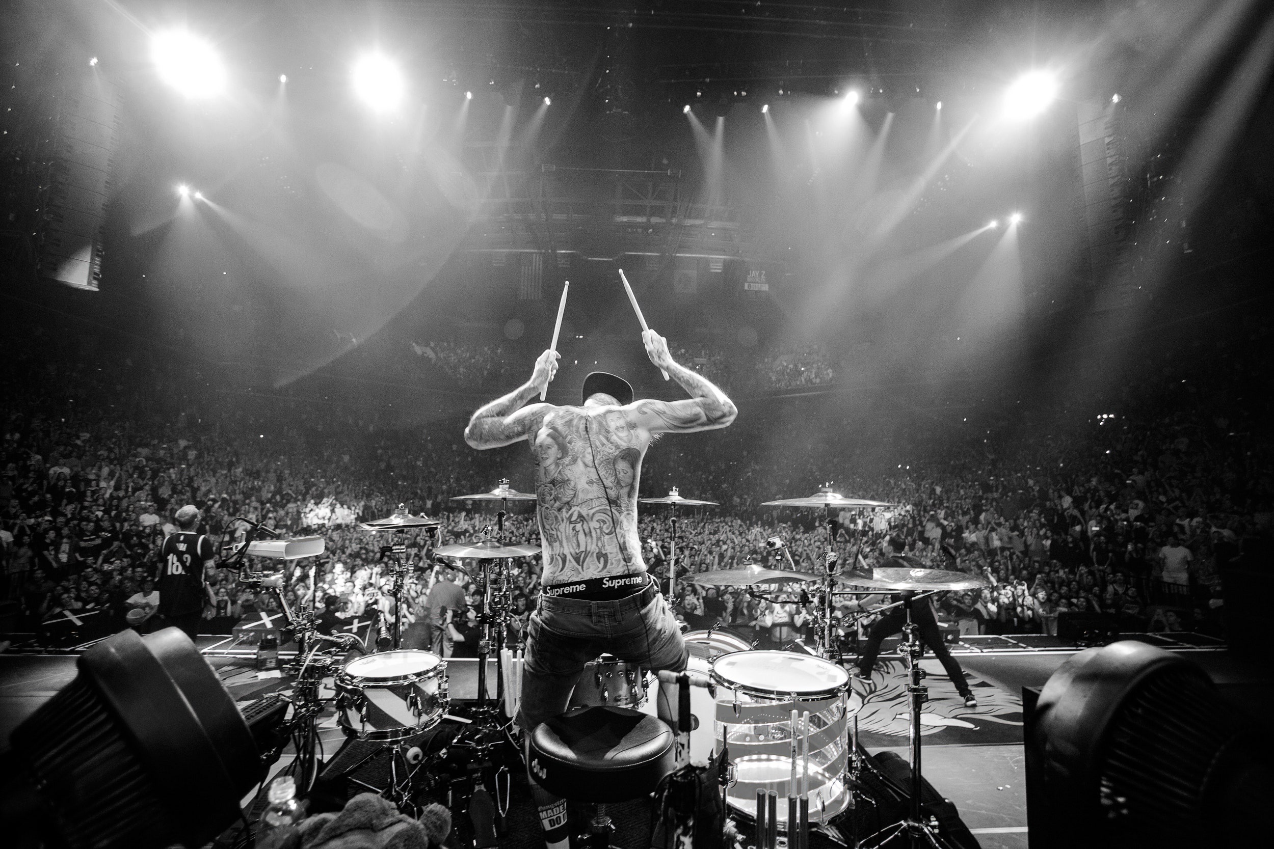 Travis Barker talks tattoos and pain, GQ interview, Personal journey, Symbolic ink creations, 2500x1670 HD Desktop