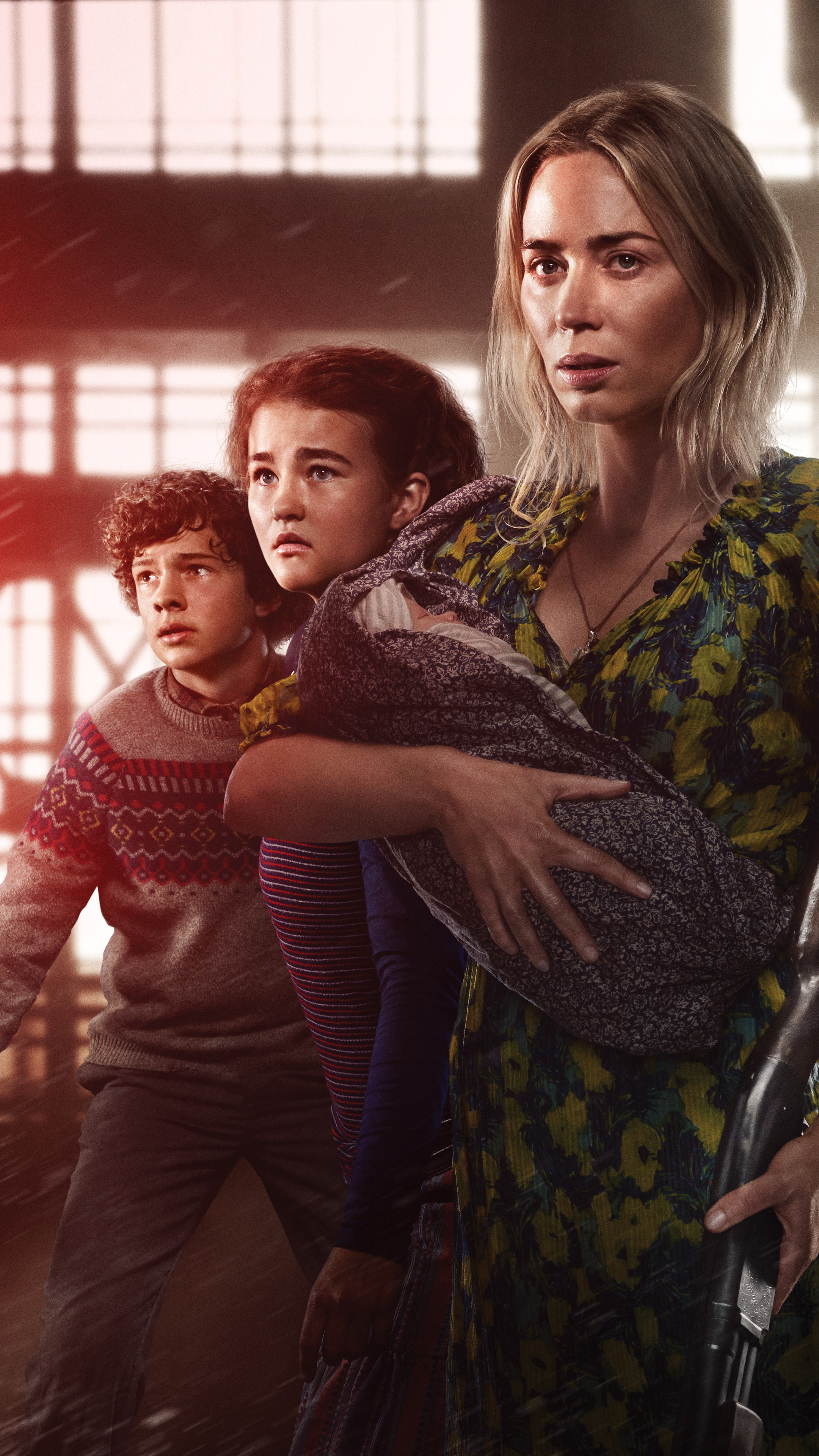A Quiet Place Part II, Thrilling continuation, Eerie atmosphere, Unpredictable plot, 2160x3840 4K Phone