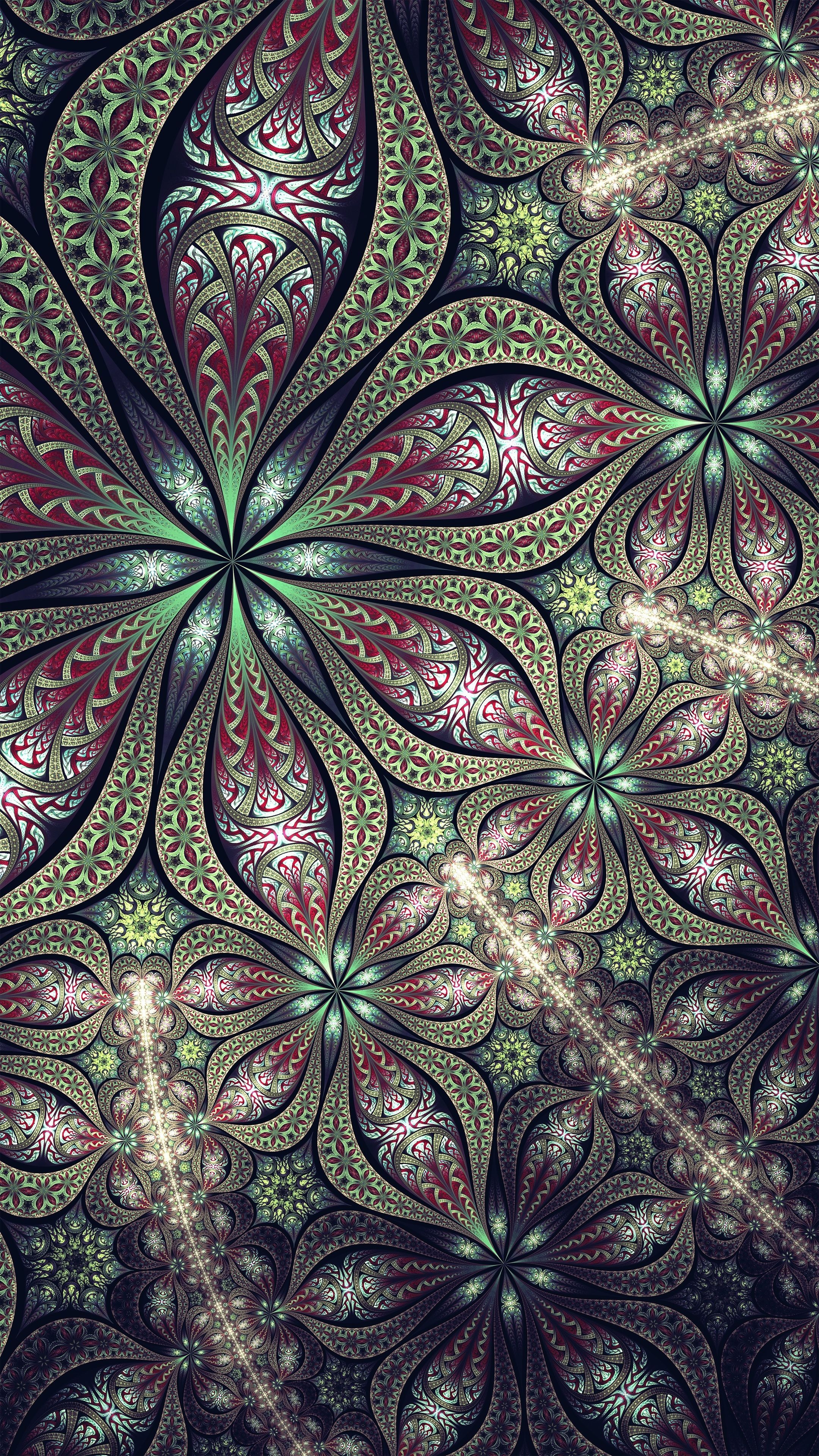 Fractal geometry designs, 4K backgrounds, 2160x3840 4K Phone