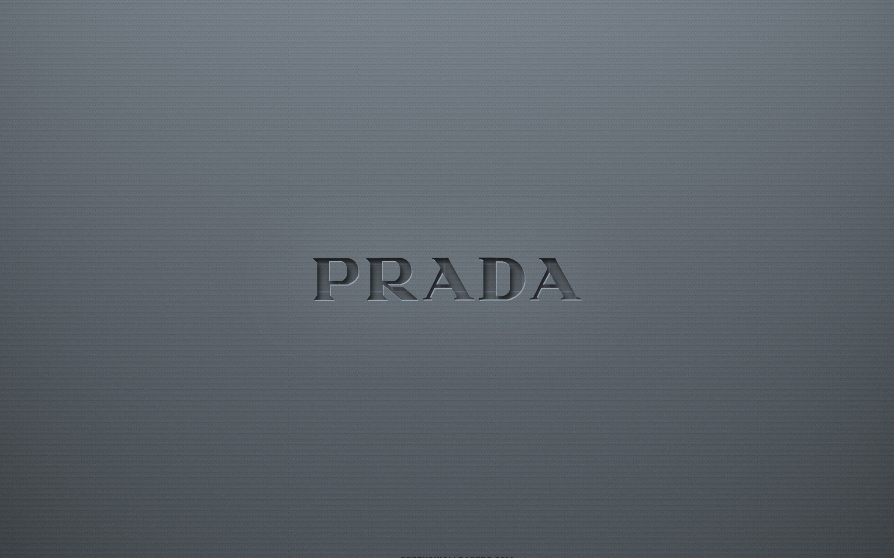 Prada logo, Gray background, Creative design, High-quality wallpapers, 2880x1800 HD Desktop