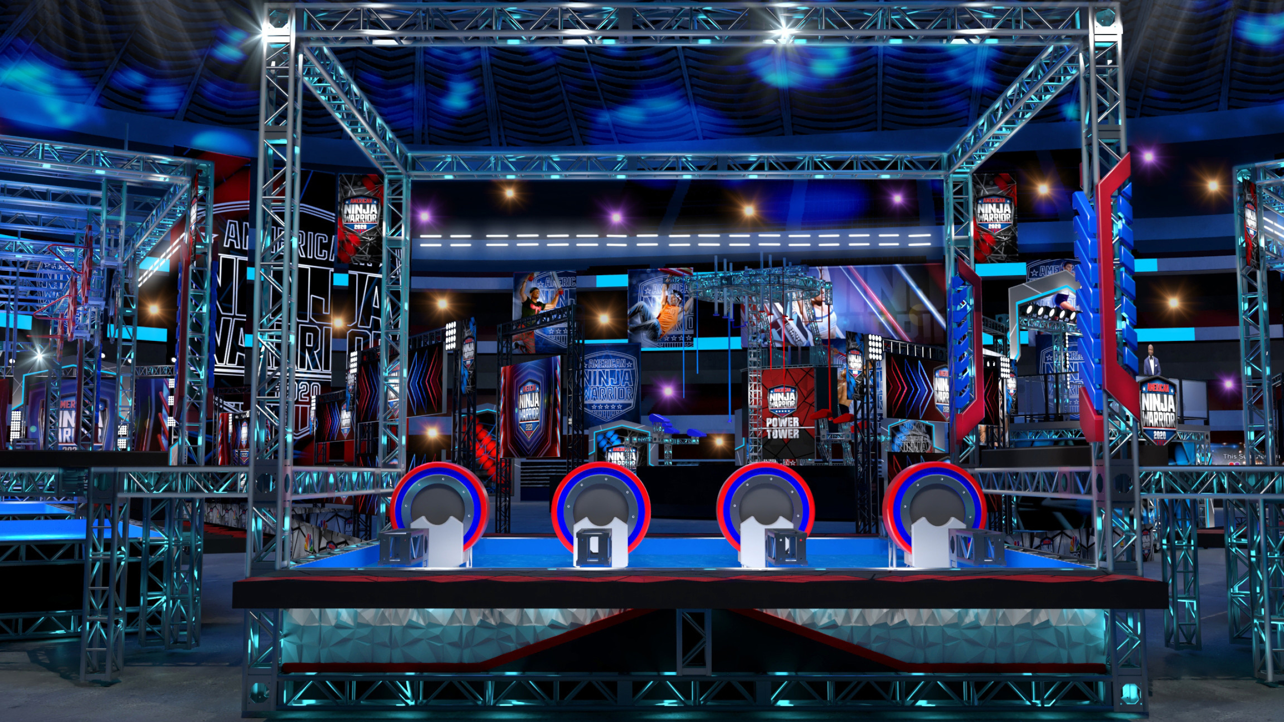 American Ninja Warrior, TV show, Dwayne Burgess, Concept artist, 2560x1440 HD Desktop