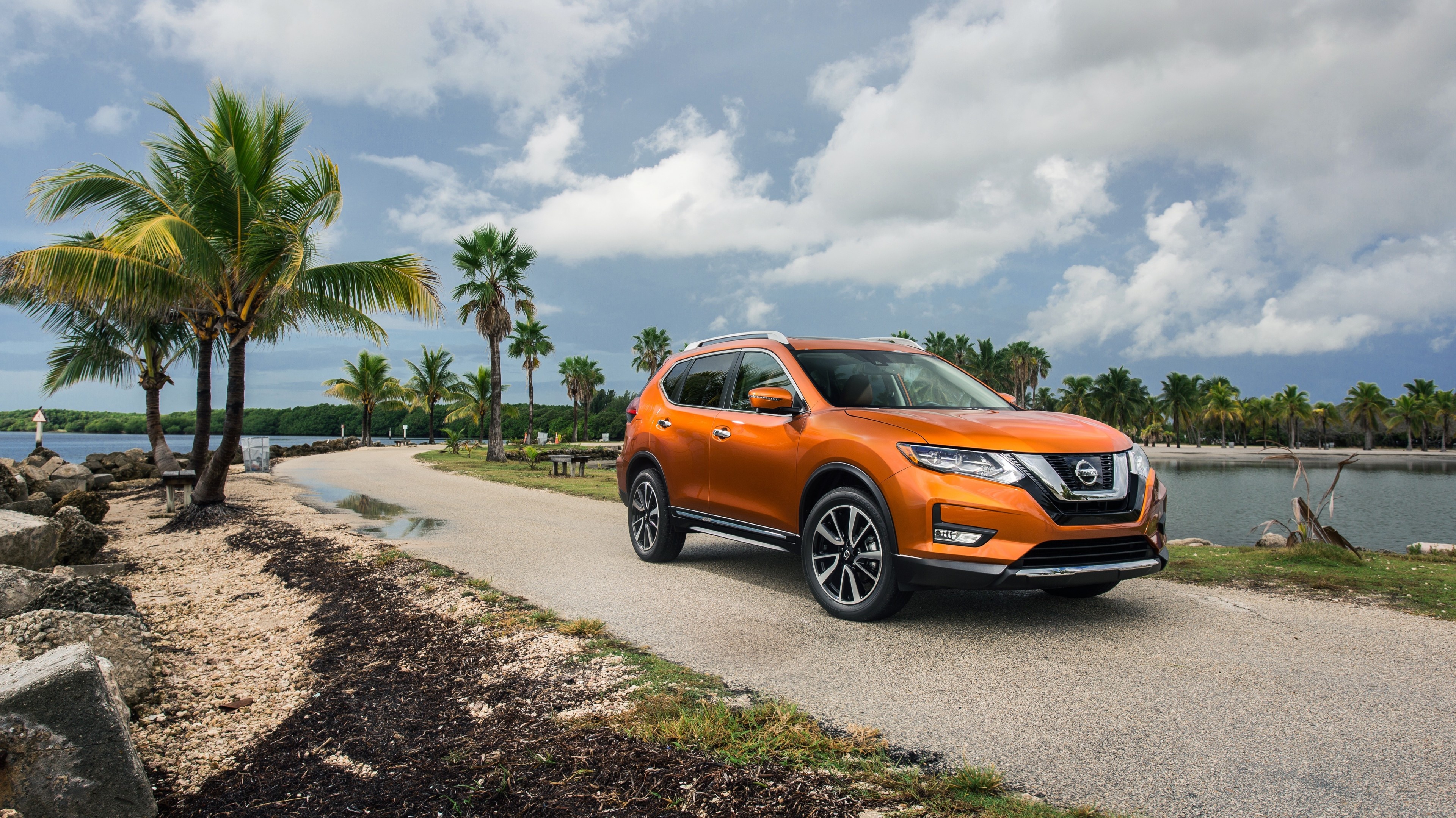 Nissan Rogue Sport, Crossover, Orange cars, 3840x2160 4K Desktop