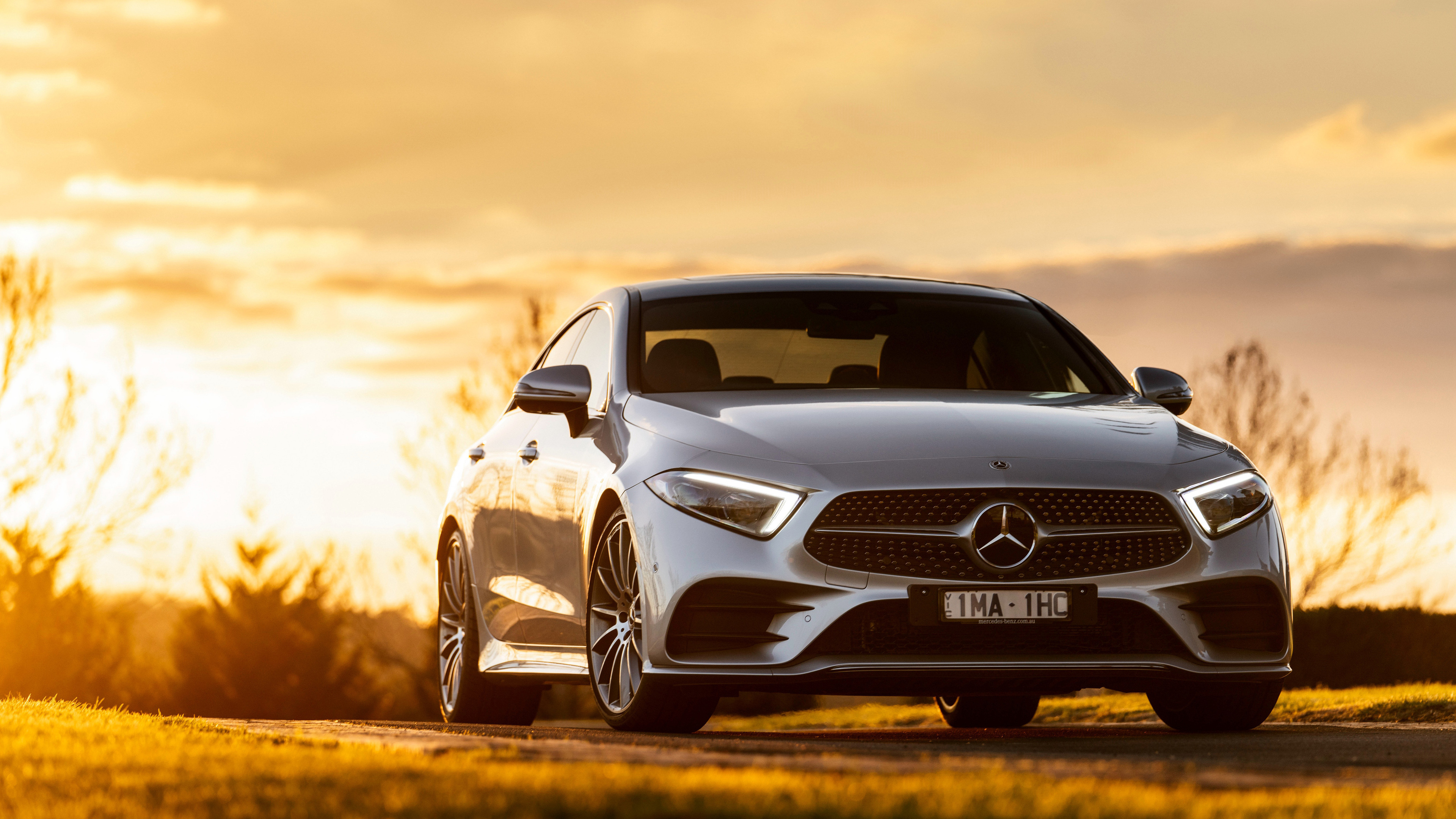 Mercedes-Benz CLS, Luxury sedan, Top-quality wallpapers, Elegant design, 3840x2160 4K Desktop