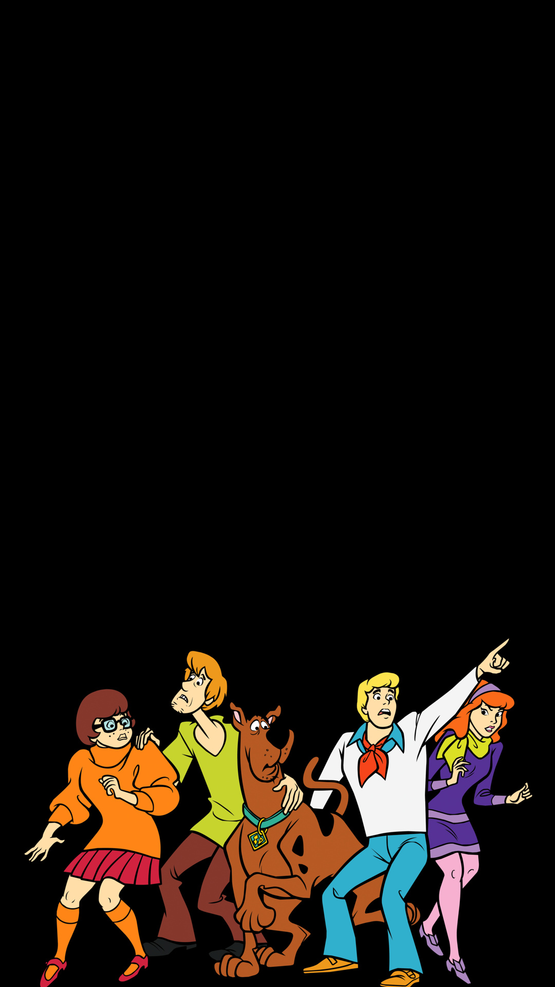 Scooby-Doo, Shaggy Rogers, Fred Jones, Velma Dinkley, Daphne Blake, Full HD Phone wallpaper