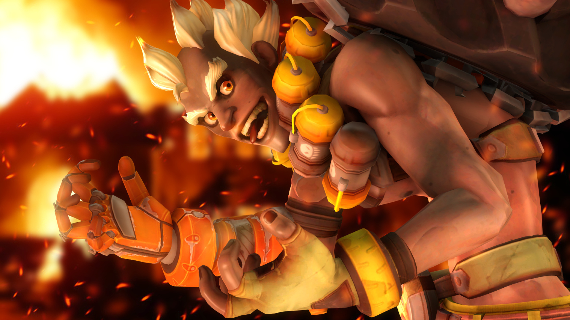 Junkrat, CFowler7 artwork, Overwatch meme, Fan creation, 1920x1080 Full HD Desktop