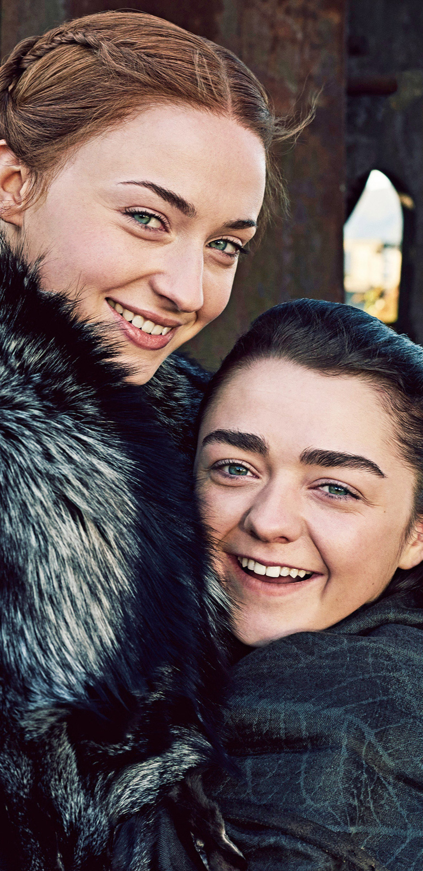 Arya Stark, Sansa Stark, Game of Thrones, Season 7, 1440x2960 HD Phone