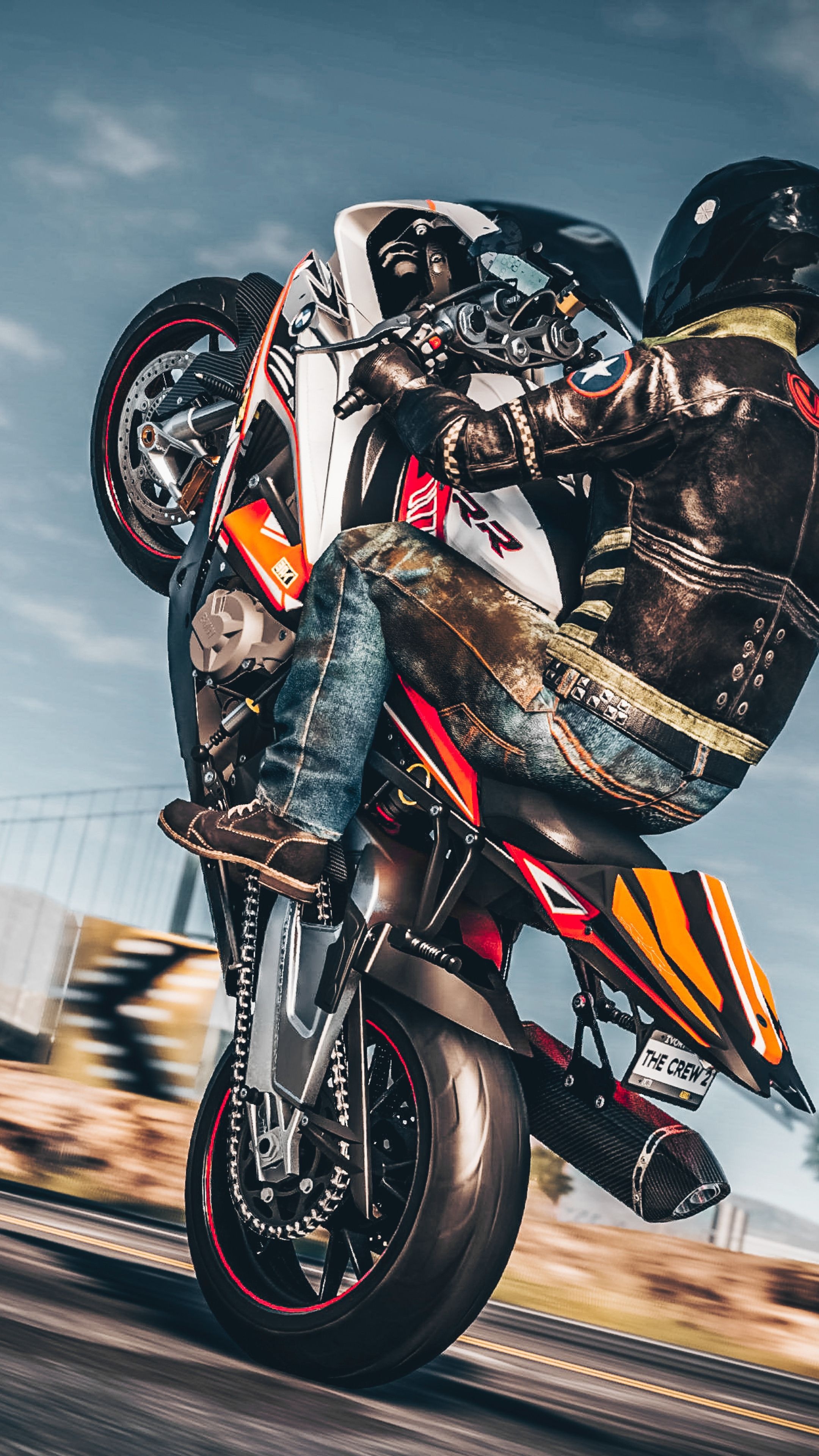 Wheelie wallpapers, Extreme sports, Bike tricks, High-flying action, 2160x3840 4K Phone