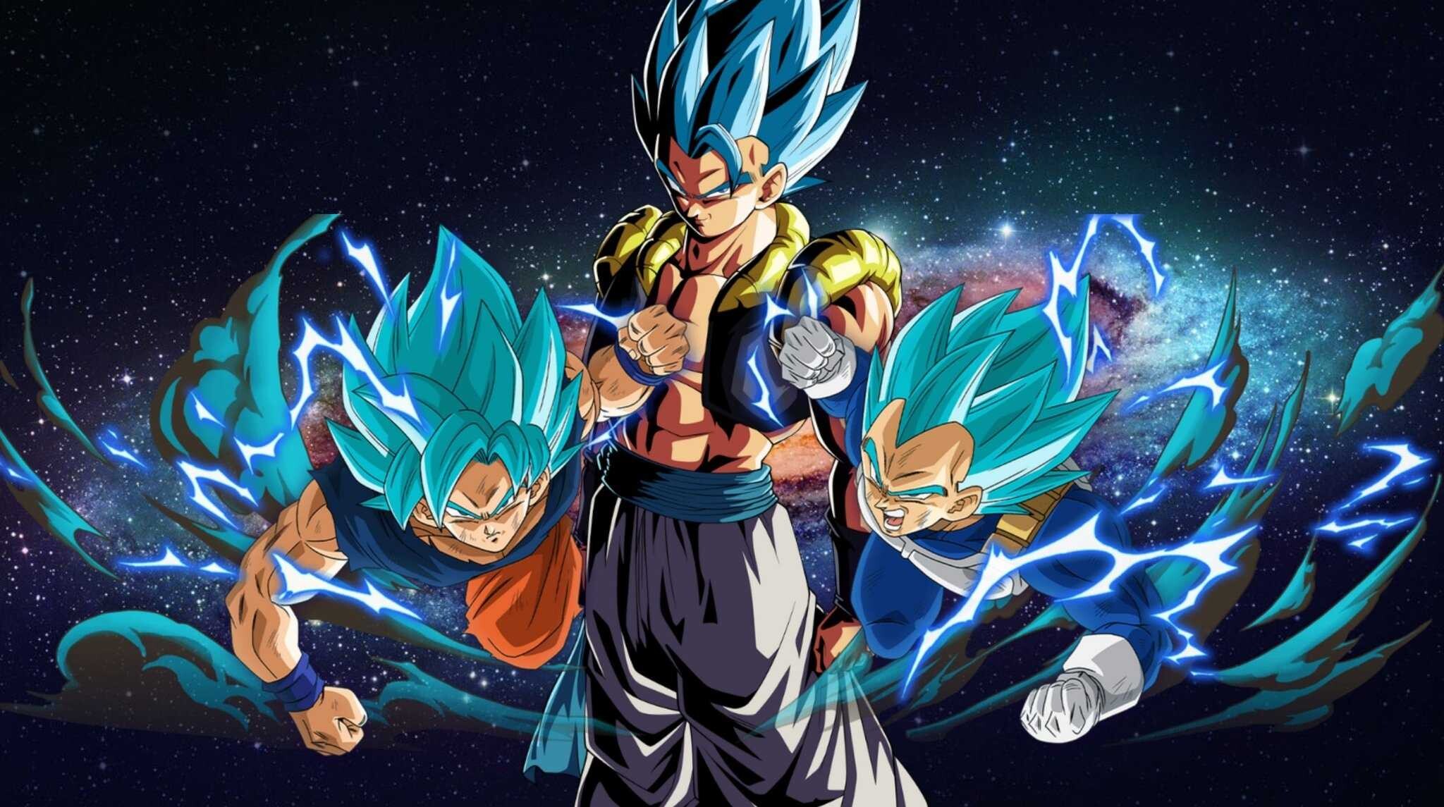 Gogeta, Fusion character, Desktop wallpaper, Anime artwork, 2050x1150 HD Desktop