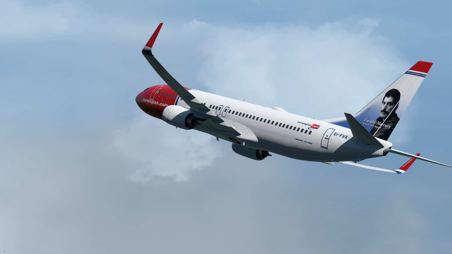 Boeing 737 wallpaper, Freddie Mercury tribute, Passenger aircraft, HD wallpapers, 1920x1080 Full HD Desktop