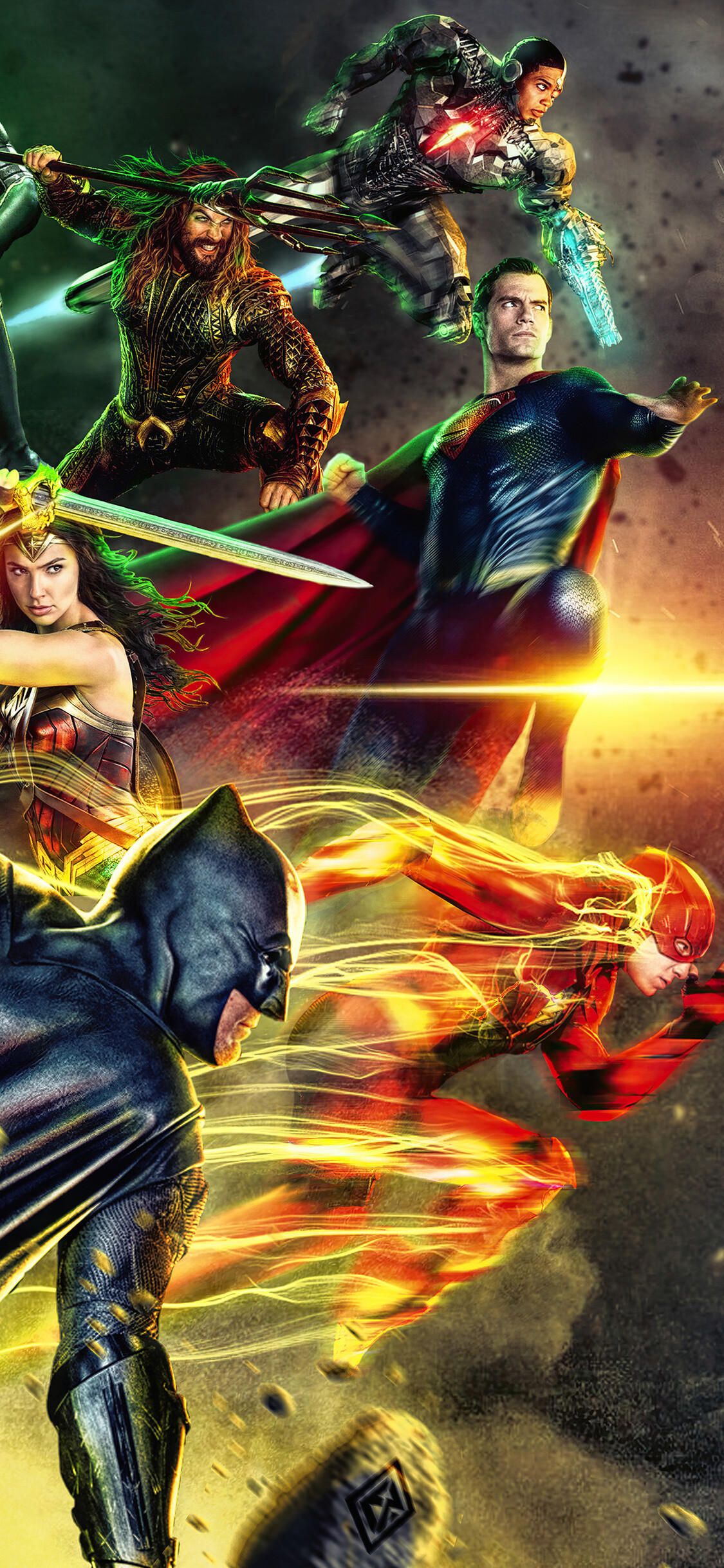 DC vs Marvel heroes 5K iPhone XS, Superhero team-up, High-resolution wallpapers, Epic battles, 1130x2440 HD Phone
