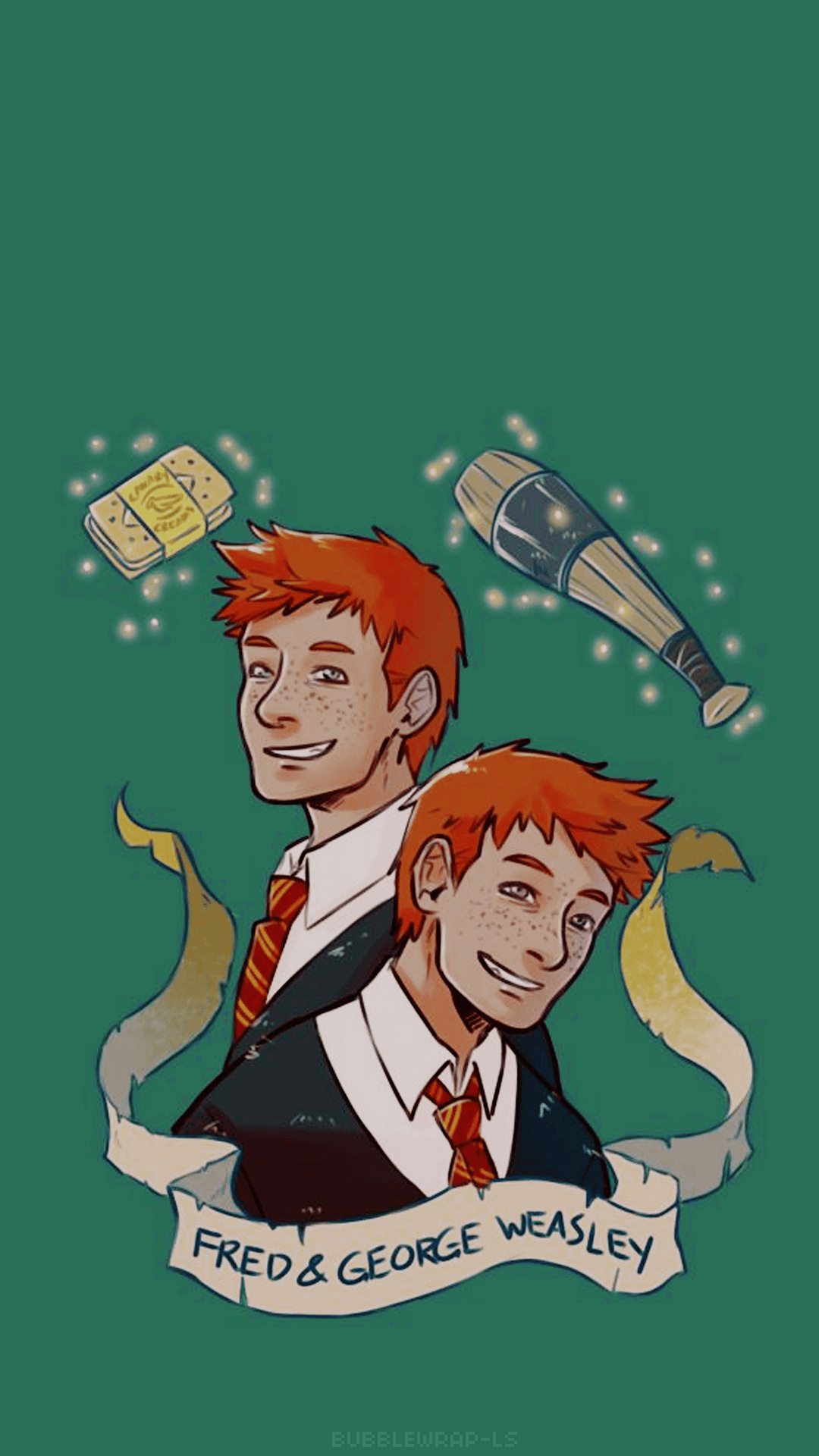 Fred Weasley, George Weasley, Weasley twins, Harry Potter backgrounds, 1080x1920 Full HD Phone