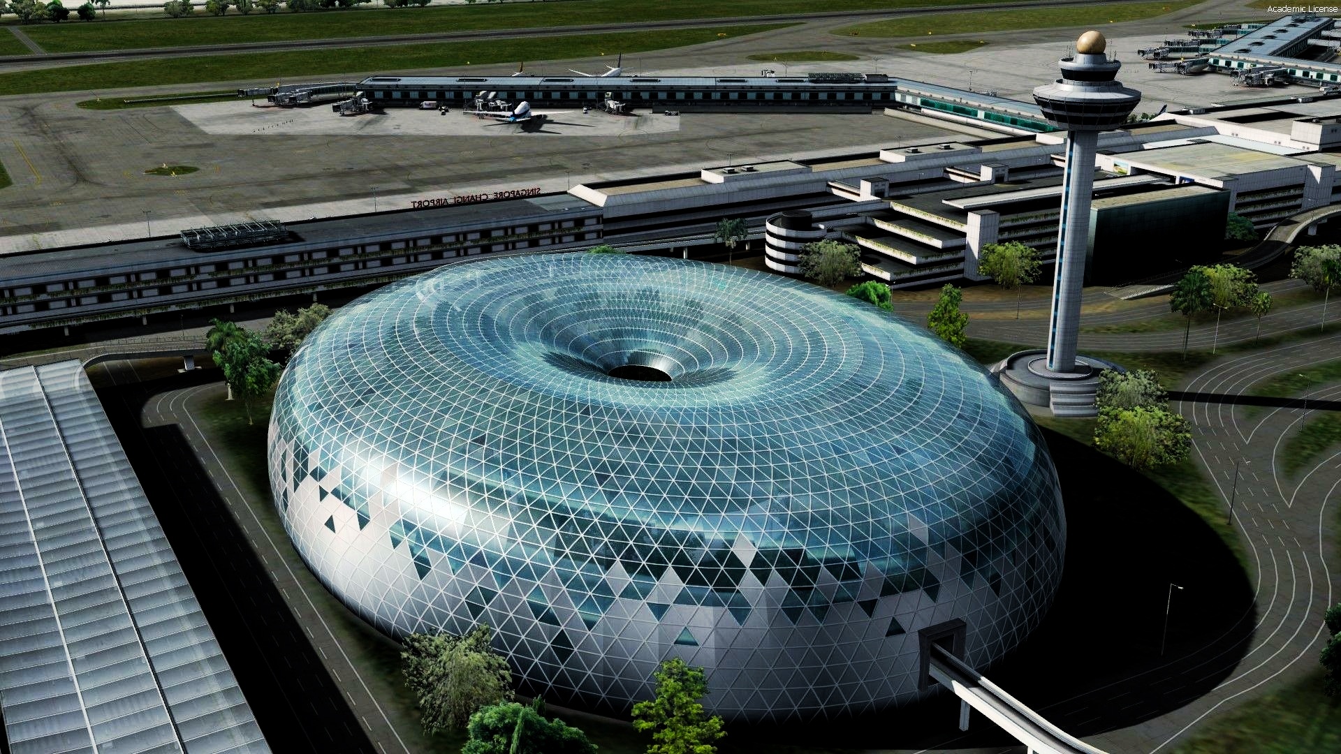 Singapore Changi International Airport Travels, Highly detailed scenery, Flight simulation, Realistic airport environment, 1920x1080 Full HD Desktop