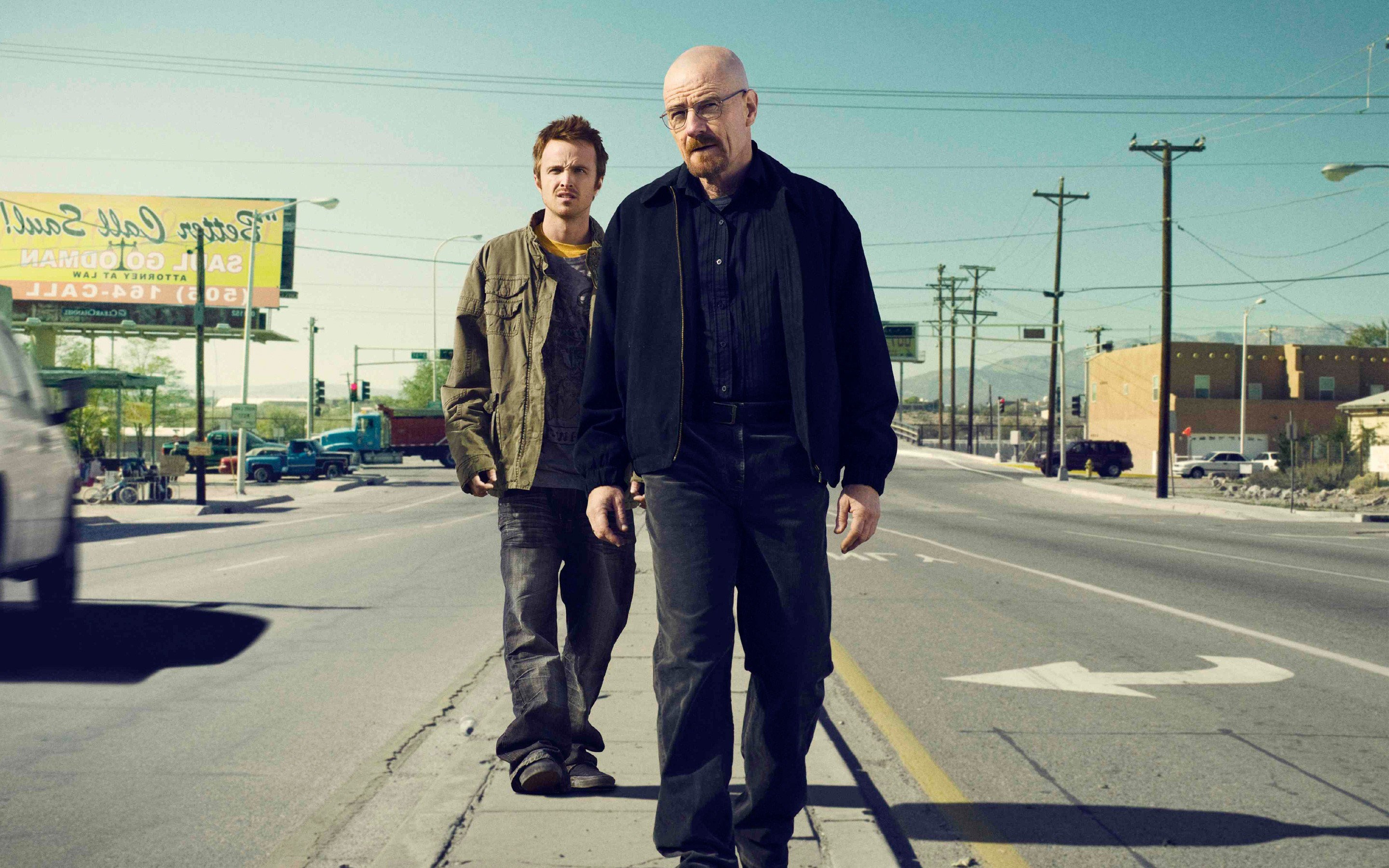 Jesse Pinkman, Walter White, Better Call Saul billboard, HD Desktop wallpaper