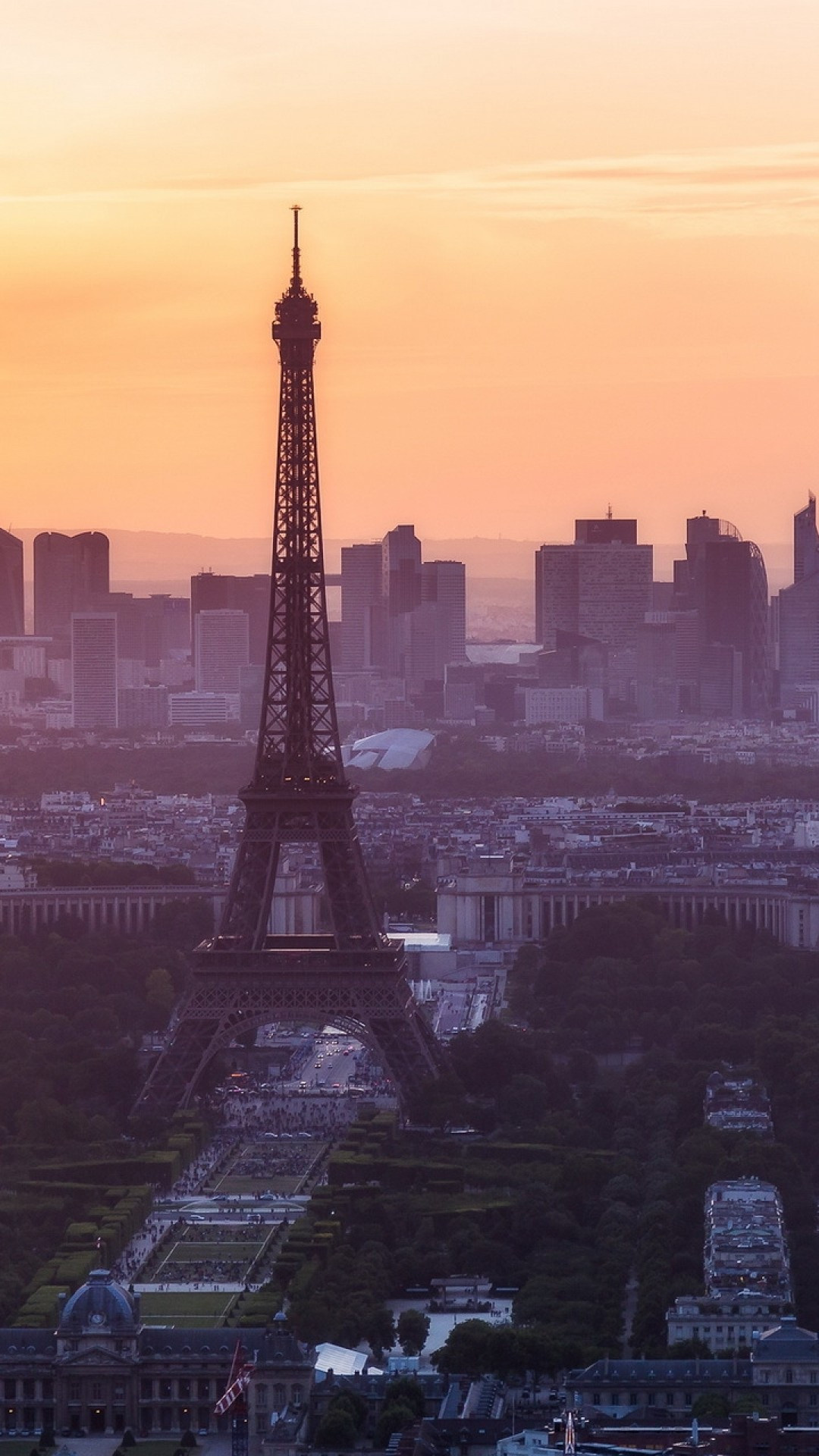 France, Eiffel Tower at sunset, Paris cityscape, Captivating beauty, 1080x1920 Full HD Phone