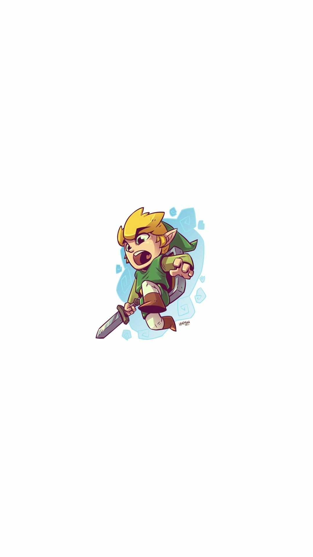 Legend of Zelda, Link minimal art, Gaming, 1080x1920 Full HD Phone