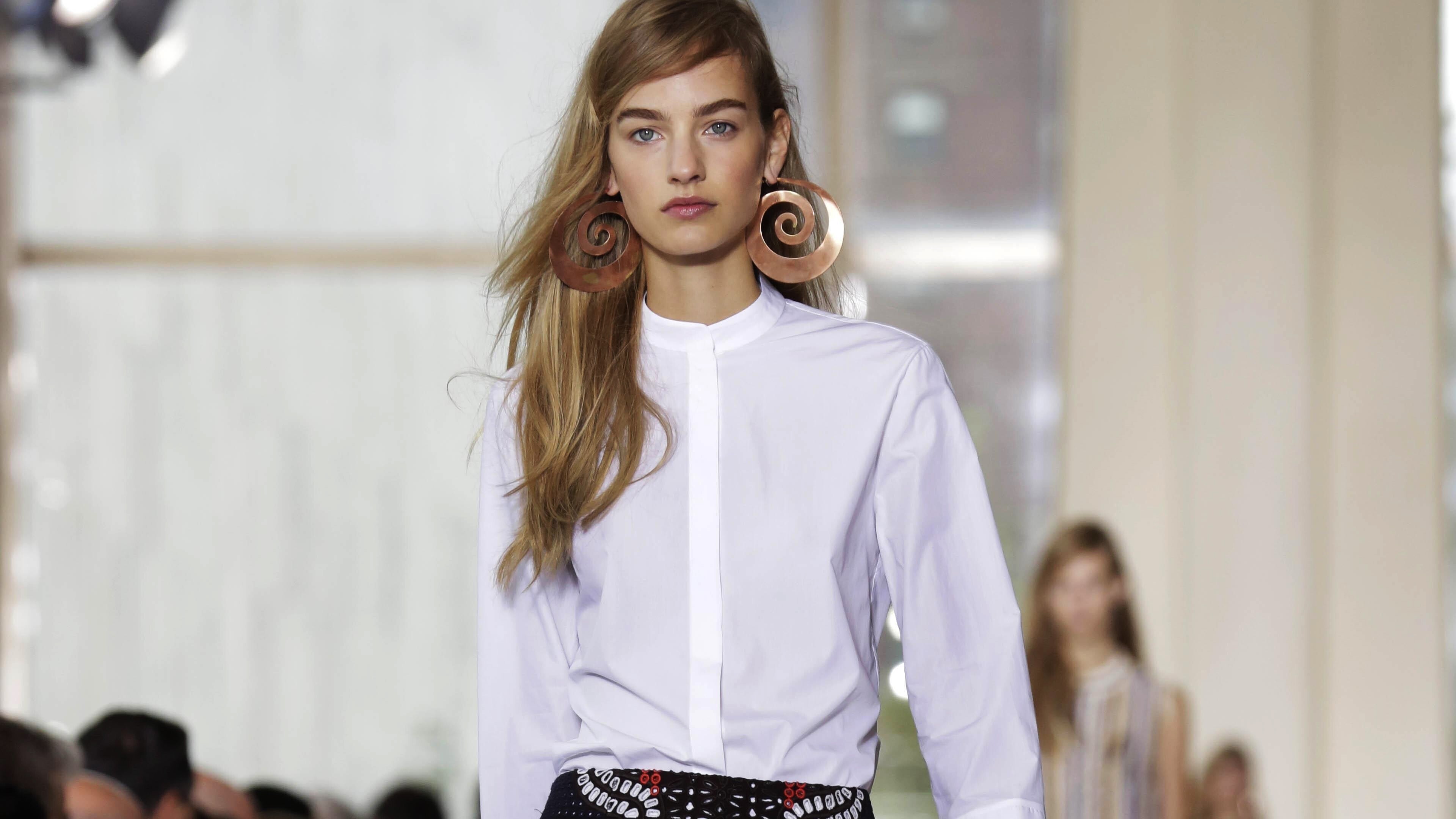 Maartje Verhoef model, Spring 2015, Top models, White shirt, 3840x2160 4K Desktop