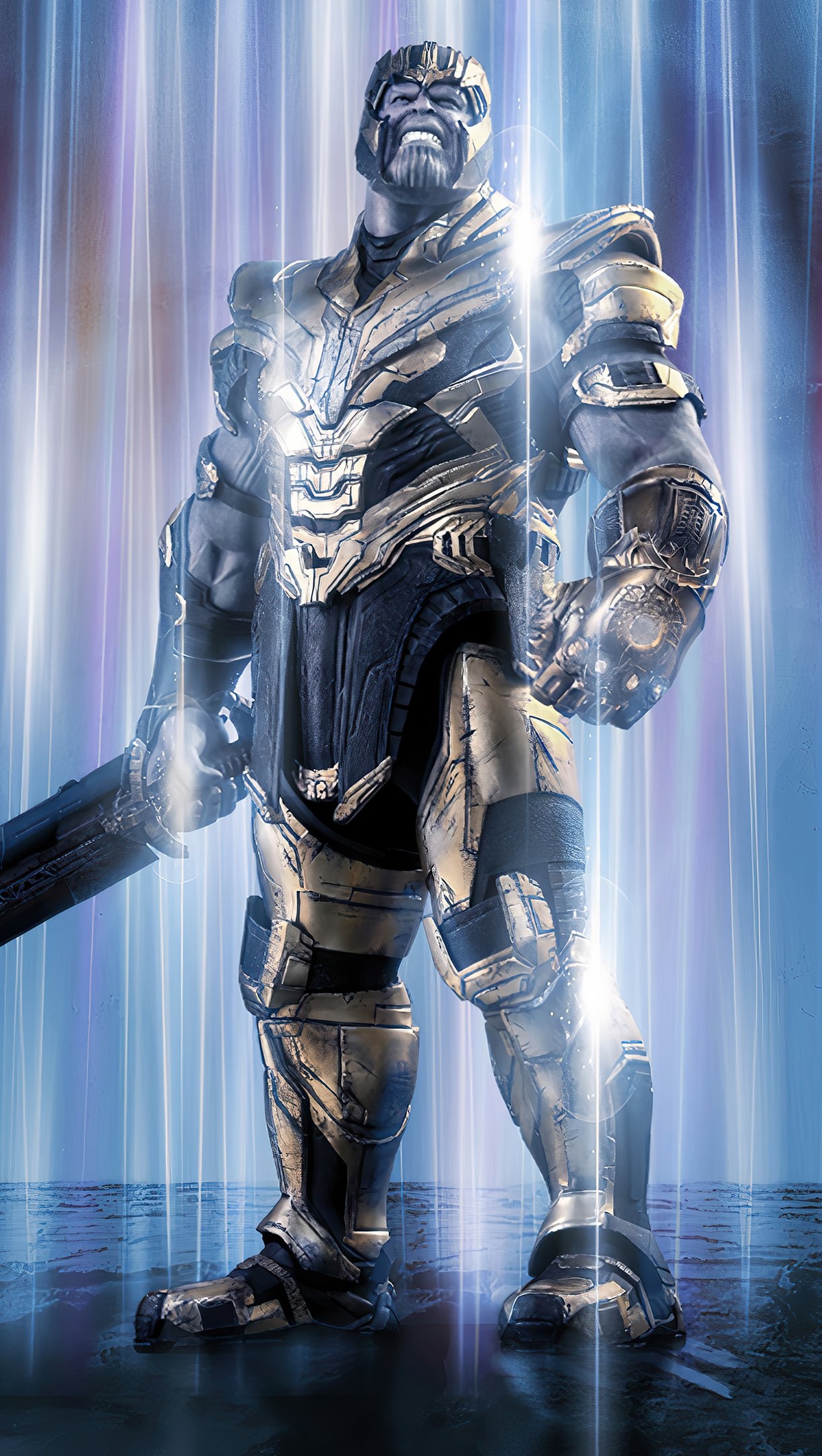 Thanos, I am inevitable, 4K Ultra HD, Marvel's ultimate villain, 1220x2160 HD Phone