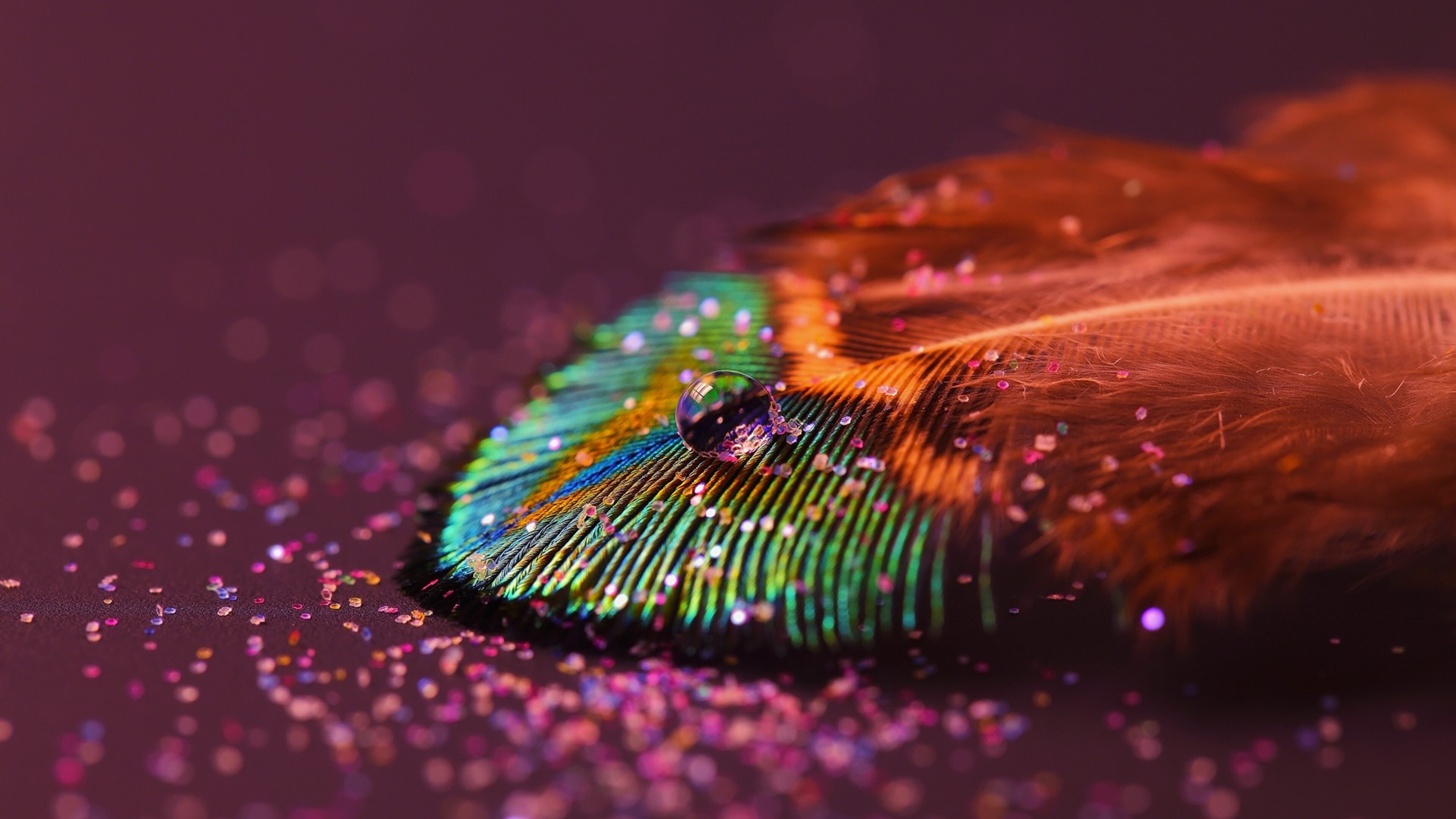 Feather drop, 4K HD wallpapers, Natural beauty, Photographs, 3840x2160 4K Desktop
