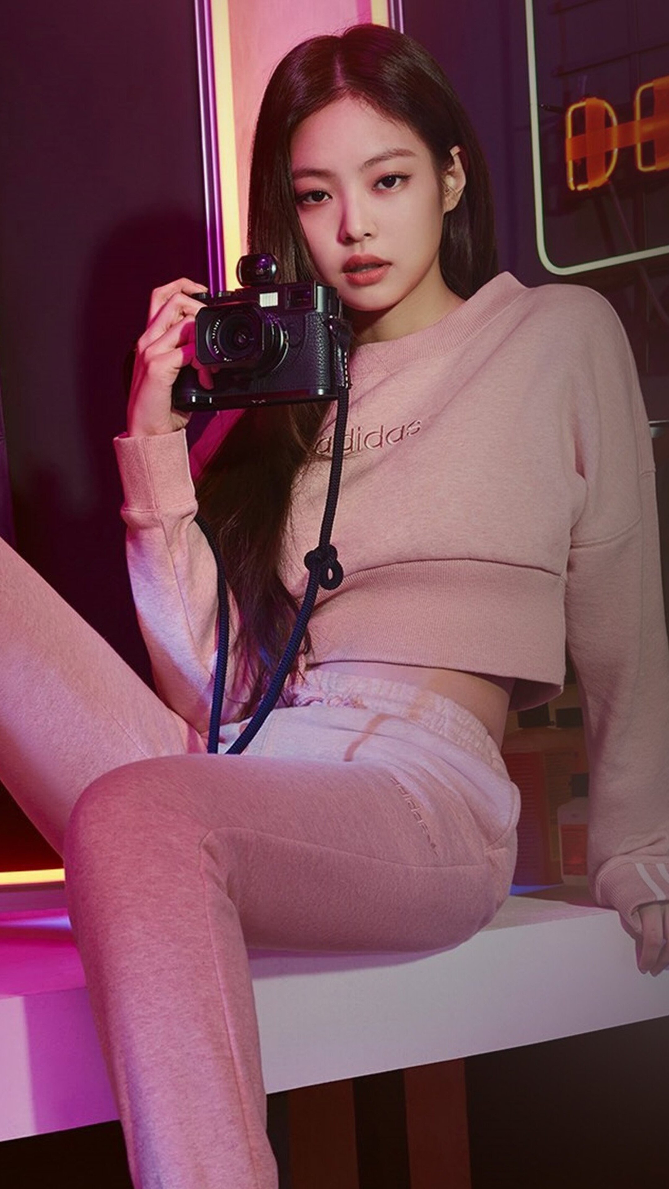 Jennie's Adidas photoshoot, Sony Xperia wallpapers, HD beauty, Trendy visuals, 2160x3840 4K Phone