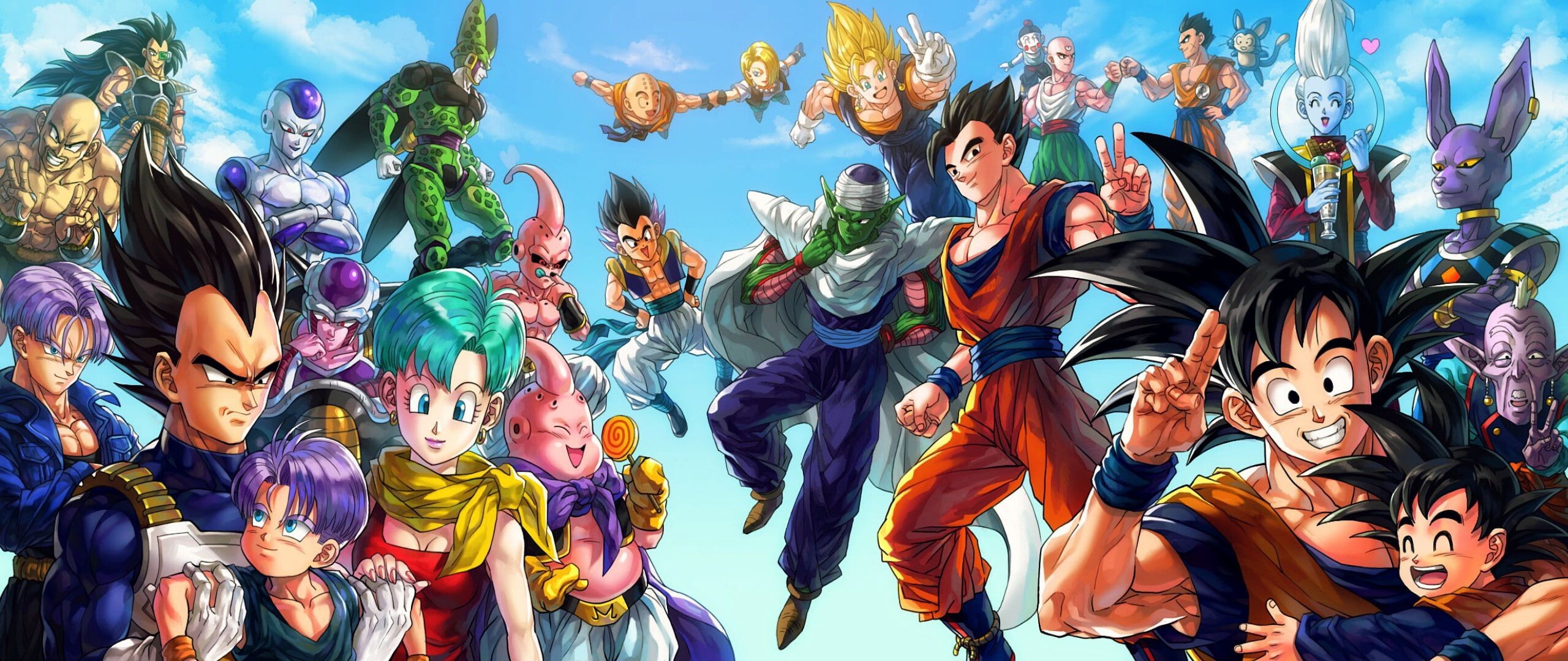 Gohan, Anime protagonist, Dragon Ball Z, Majin Boo, 2560x1080 Dual Screen Desktop