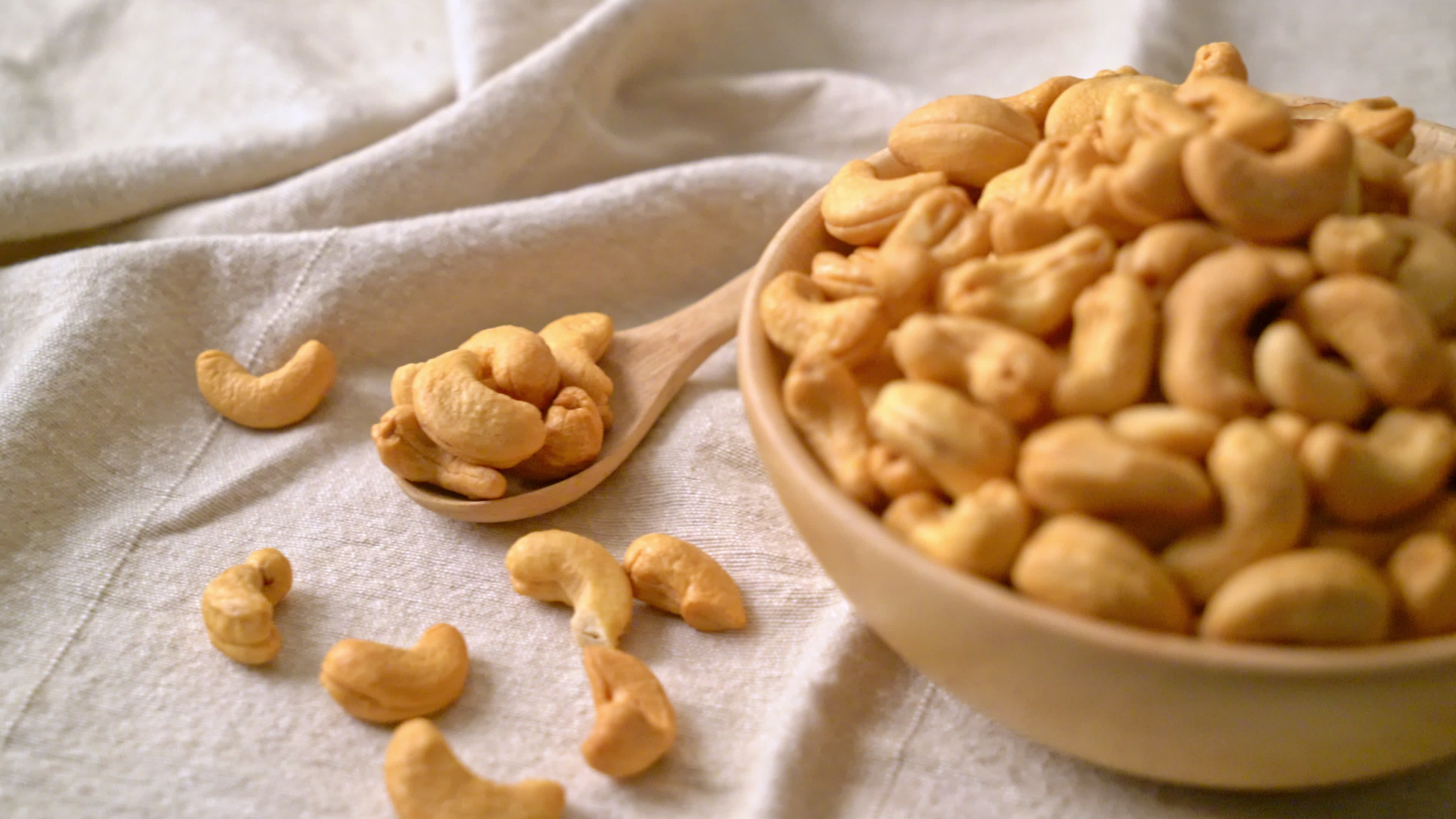 Cashew Nuts, Stock footage, Nutty video, Free download, 3840x2160 4K Desktop