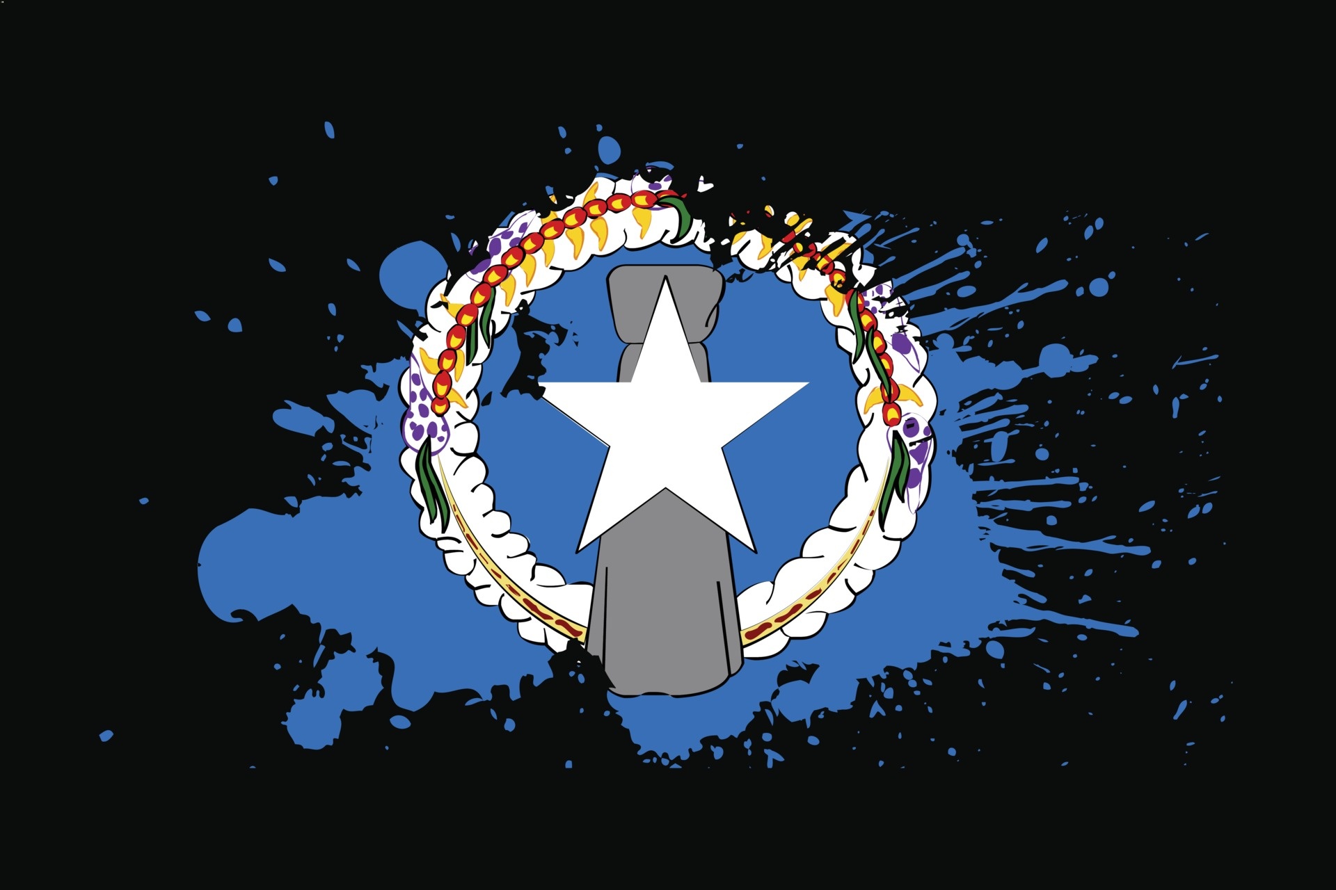 Northern Mariana Islands flag, Grunge effect, 1920x1280 HD Desktop