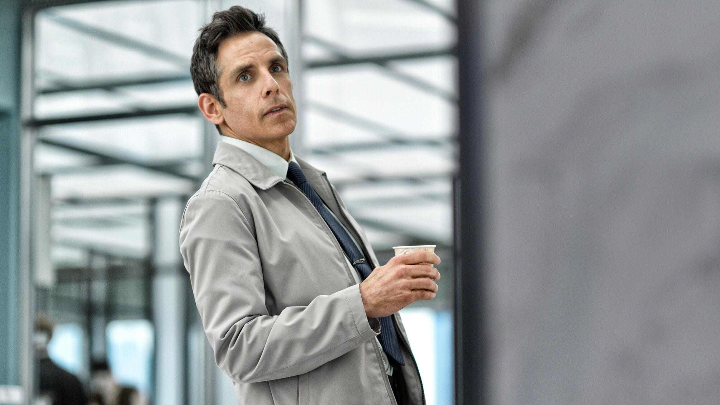 Ben Stiller's portrayal, Walter Mitty's transformation, Captivating stills, Visual masterpiece, 2320x1300 HD Desktop