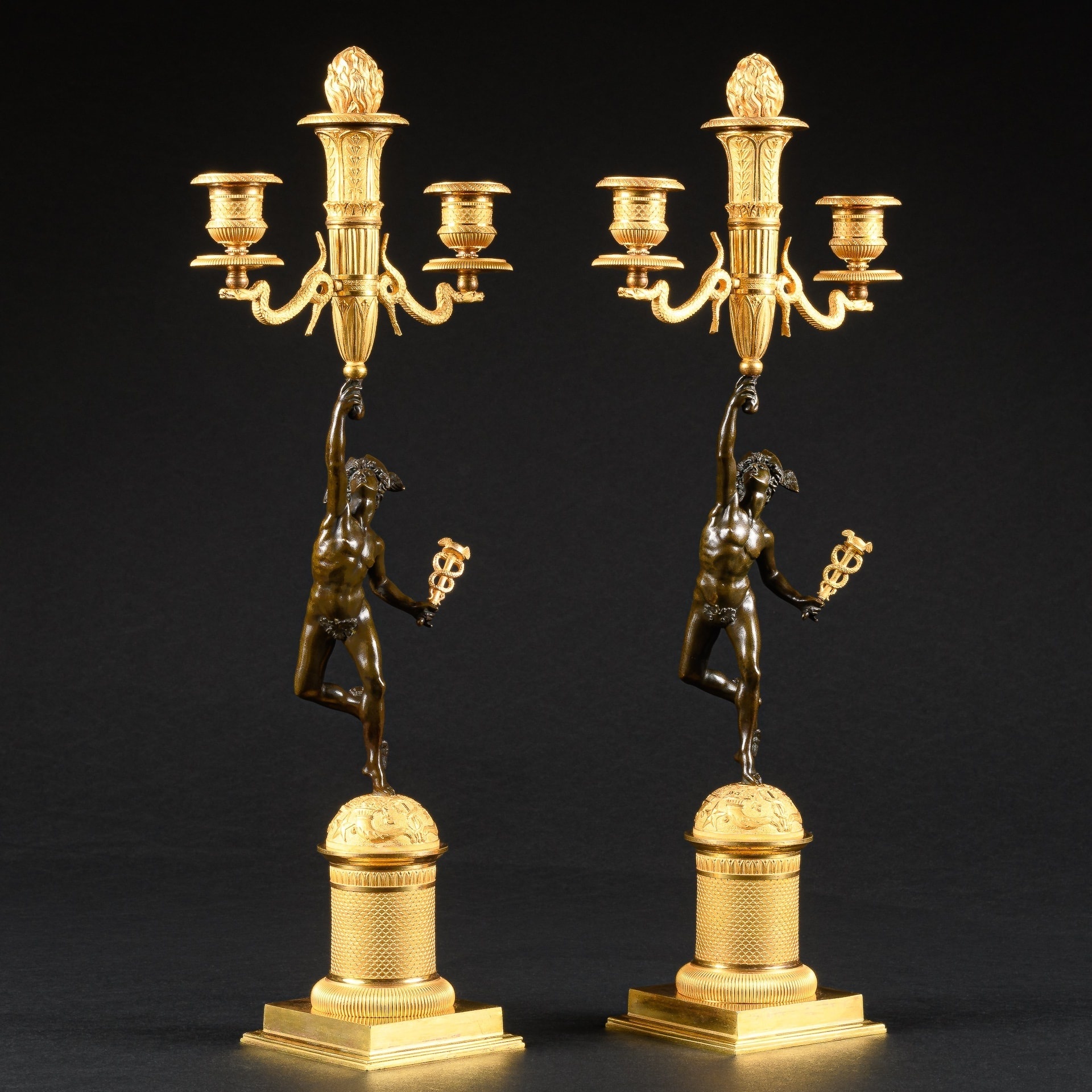 Empire period candelabra, Mercury attribution, Claude Galle, Exquisite craftsmanship, 1920x1920 HD Phone