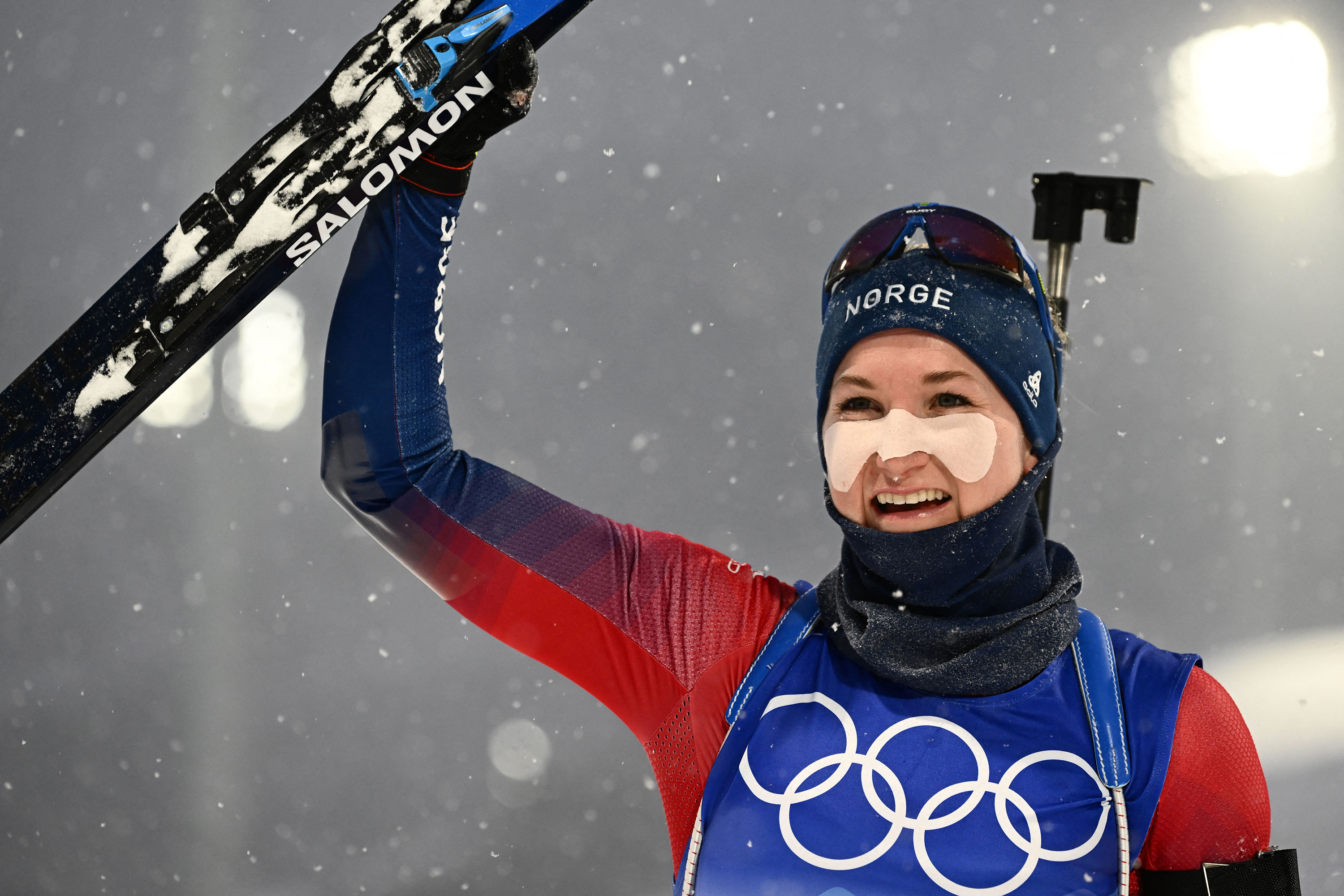 Marte Olsbu Roiseland, Beijing 2022 gold, Women's 10km pursuit, 3000x2000 HD Desktop